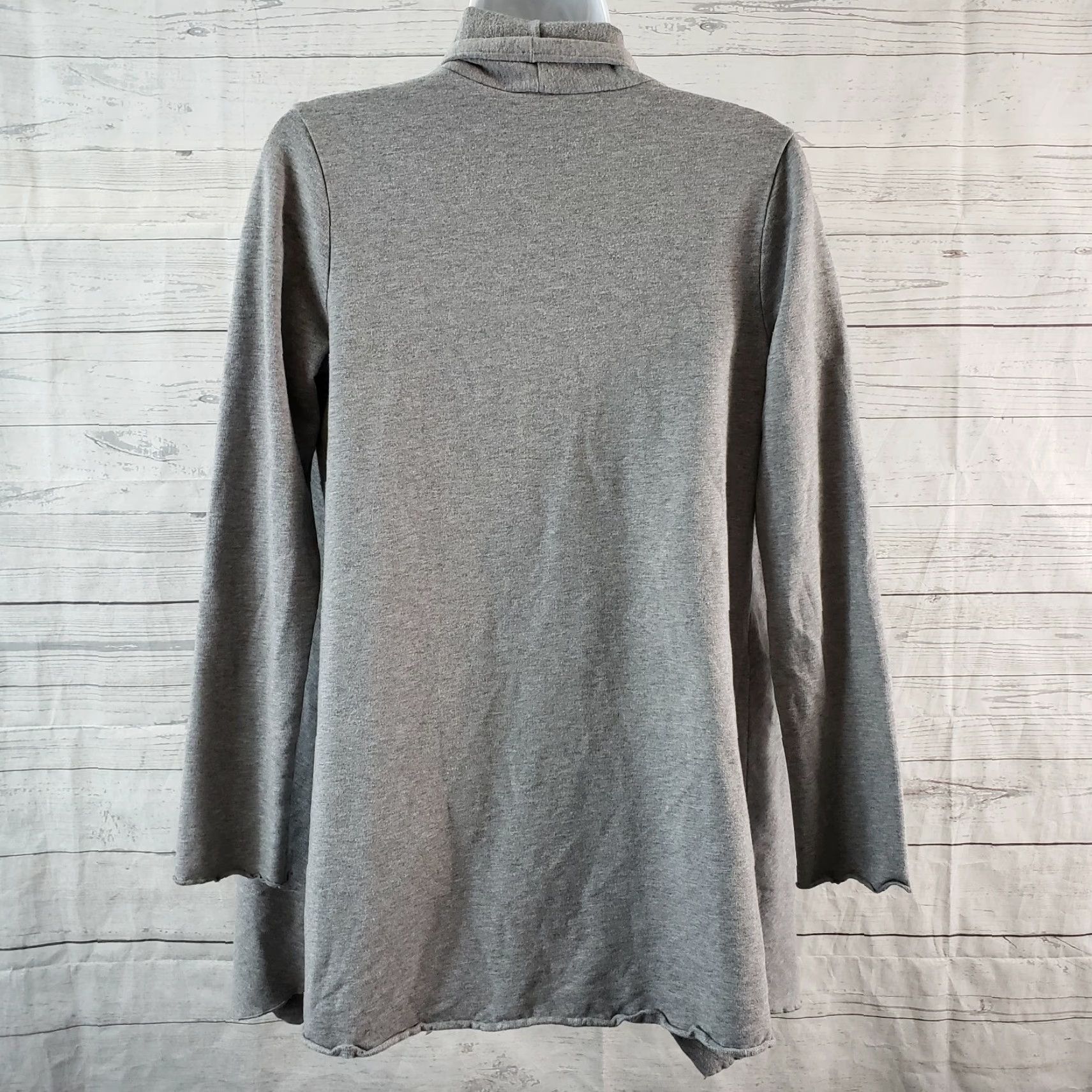 J. Jill PureJill Cardigan Womens Small Gray Open Front Long Sleeve Cotton Blend Size S / US 4 / IT 40 - 4 Thumbnail