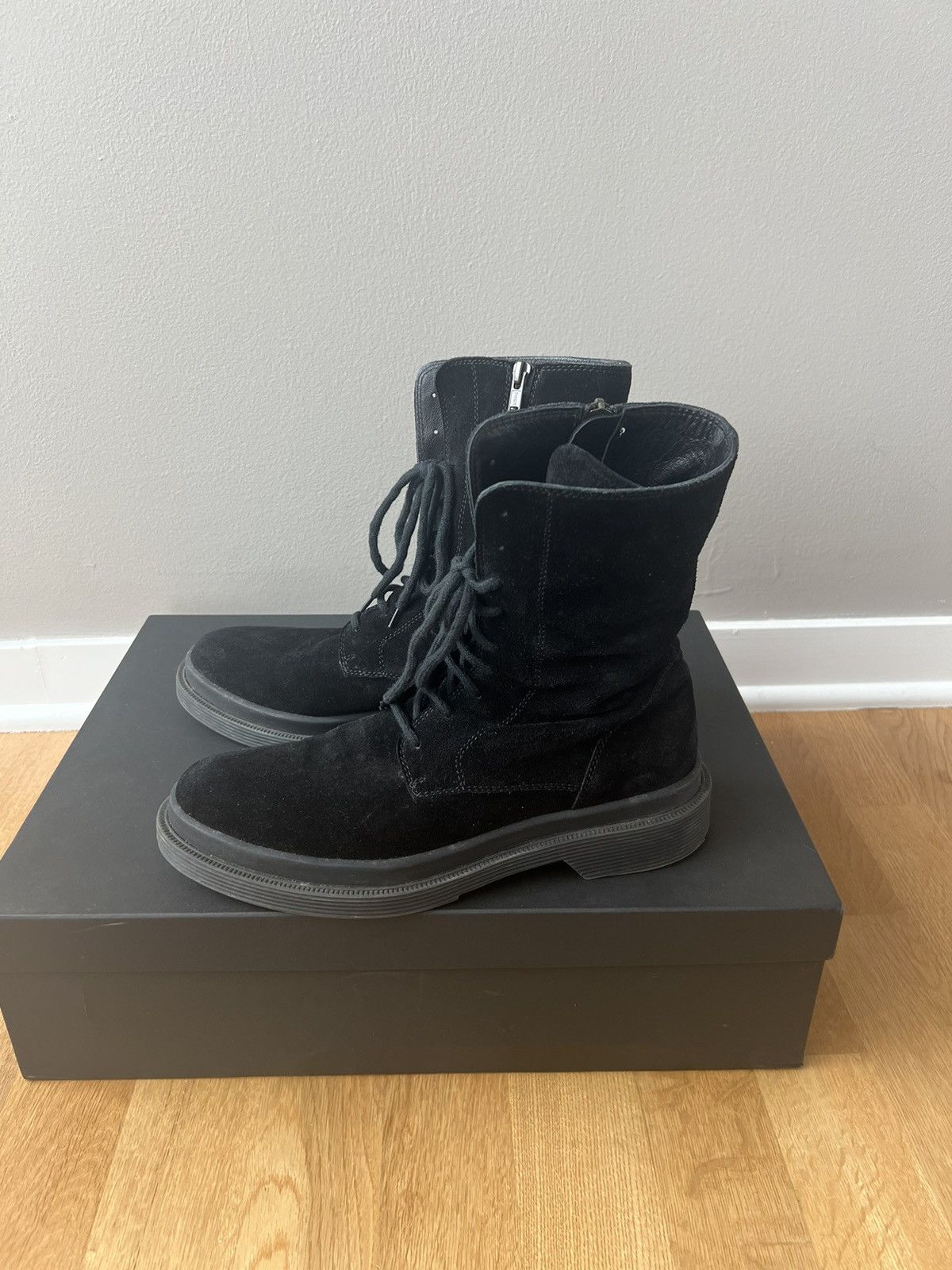 Ann Demeulemeester SS15 Suede Combat Boots Size US 7 / EU 40 - 7 Thumbnail