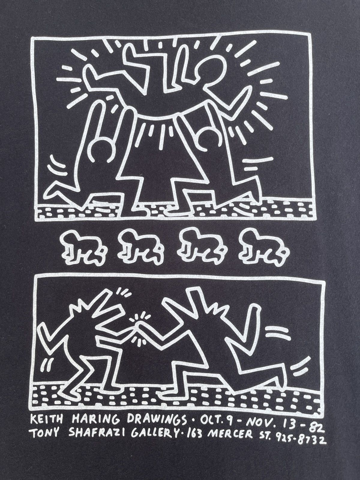 Keith Haring × Vintage Last Drop🔥Rare🔥Keith Haring By Tony Shafrazi Gallery Art Tee Size US L / EU 52-54 / 3 - 4 Thumbnail