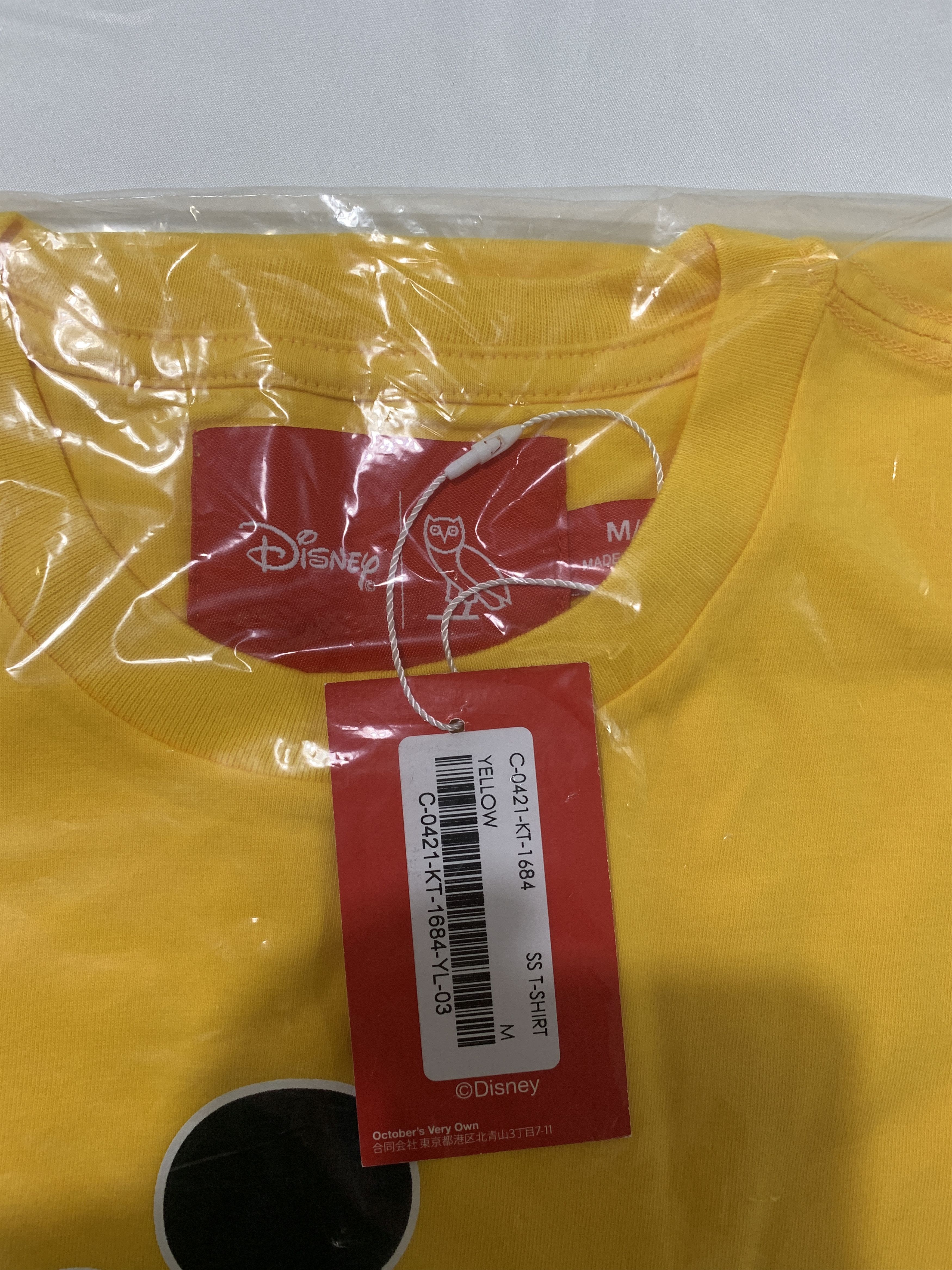 Disney DISNEY X OVO CLASSIC MICKEY T-SHIRT YELLOW Size US M / EU 48-50 / 2 - 4 Thumbnail