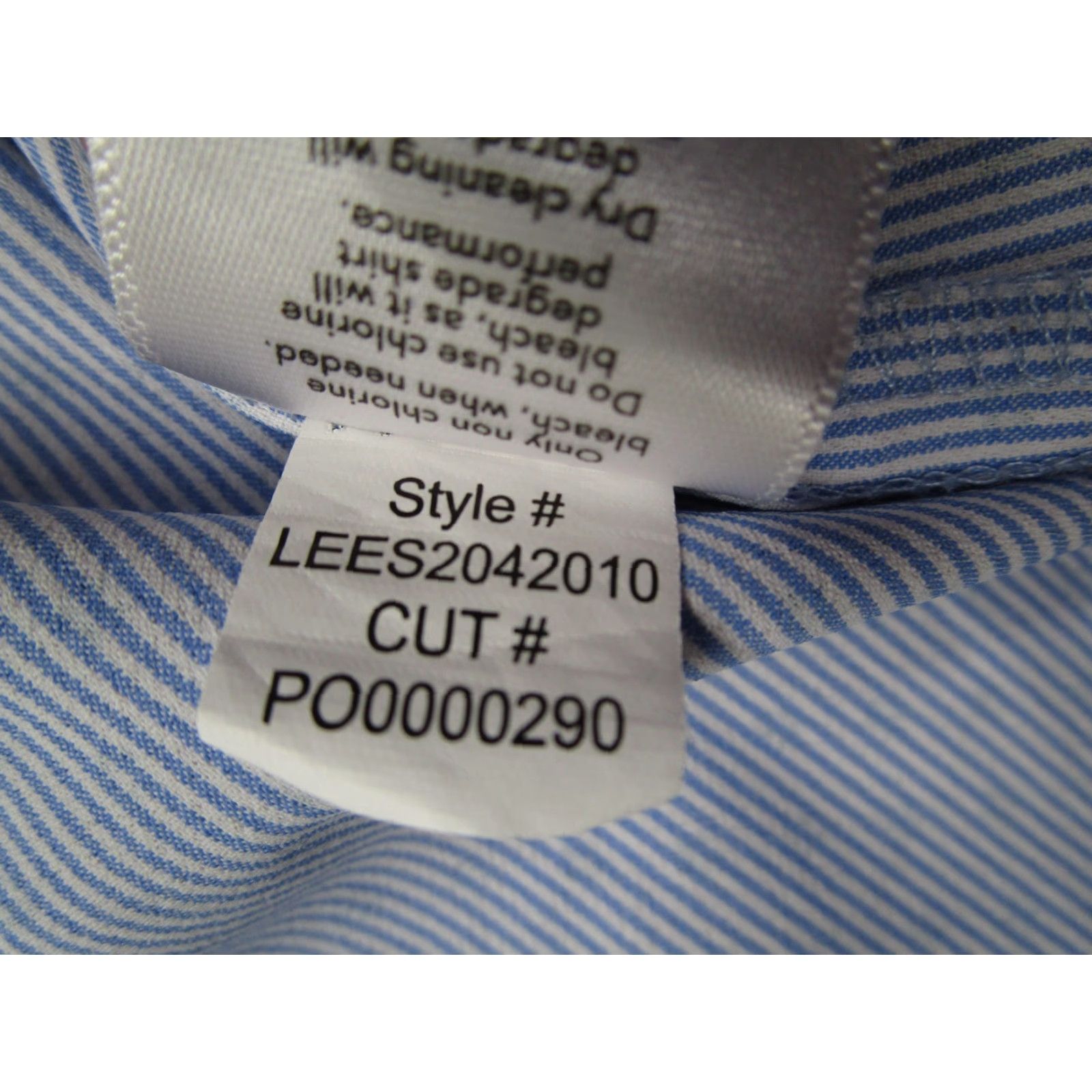 Mizzen+Main Mizzen+Main Shirt Mens 2XL Blue Striped Print Dress Shirt Slim Fit Performance Stretch Button Front Casual/Semi-Formal Menswear Size 48R - 5 Thumbnail