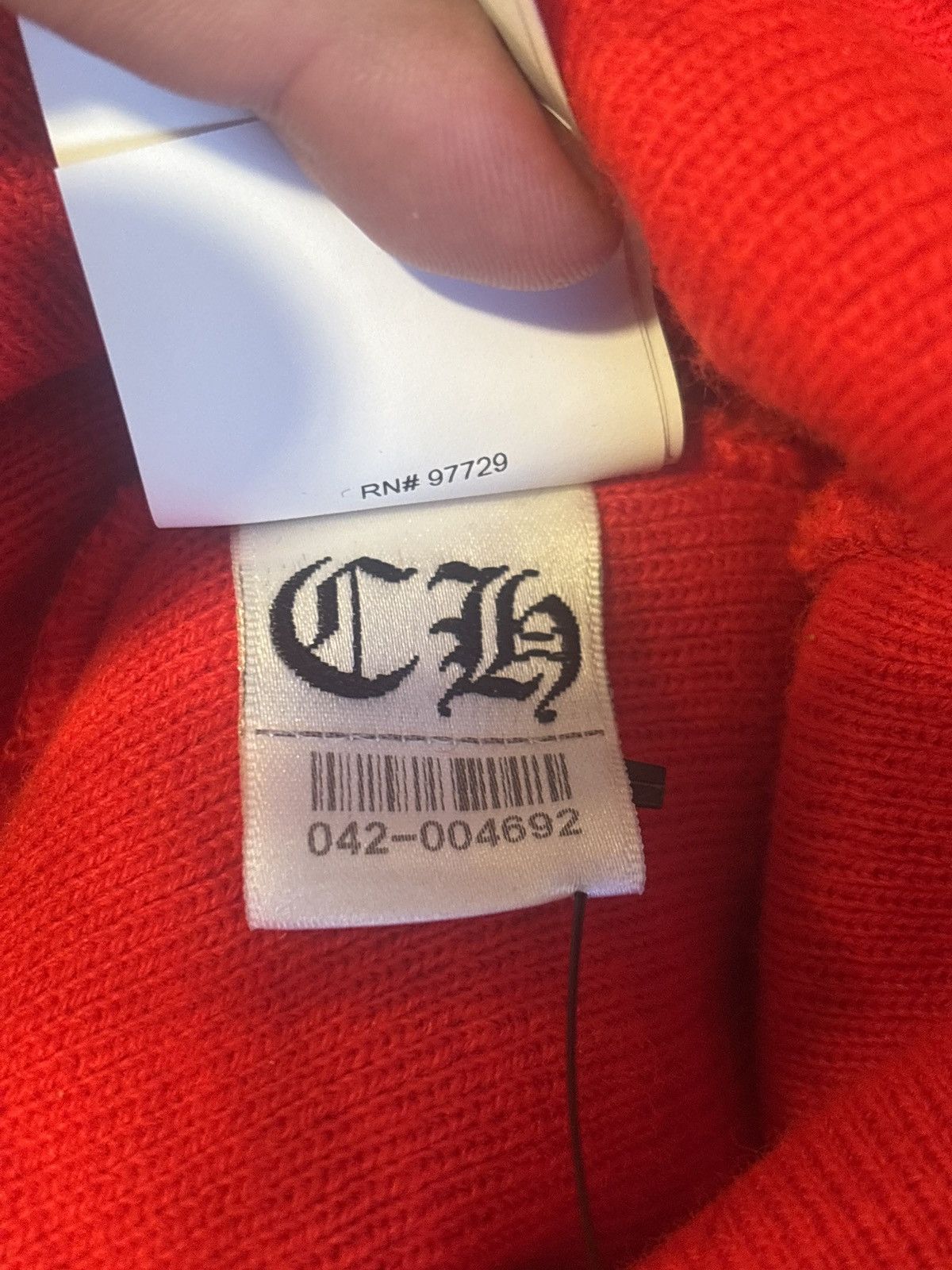 Chrome Hearts Chrome Hearts Red Logo Beanie Size ONE SIZE - 4 Thumbnail