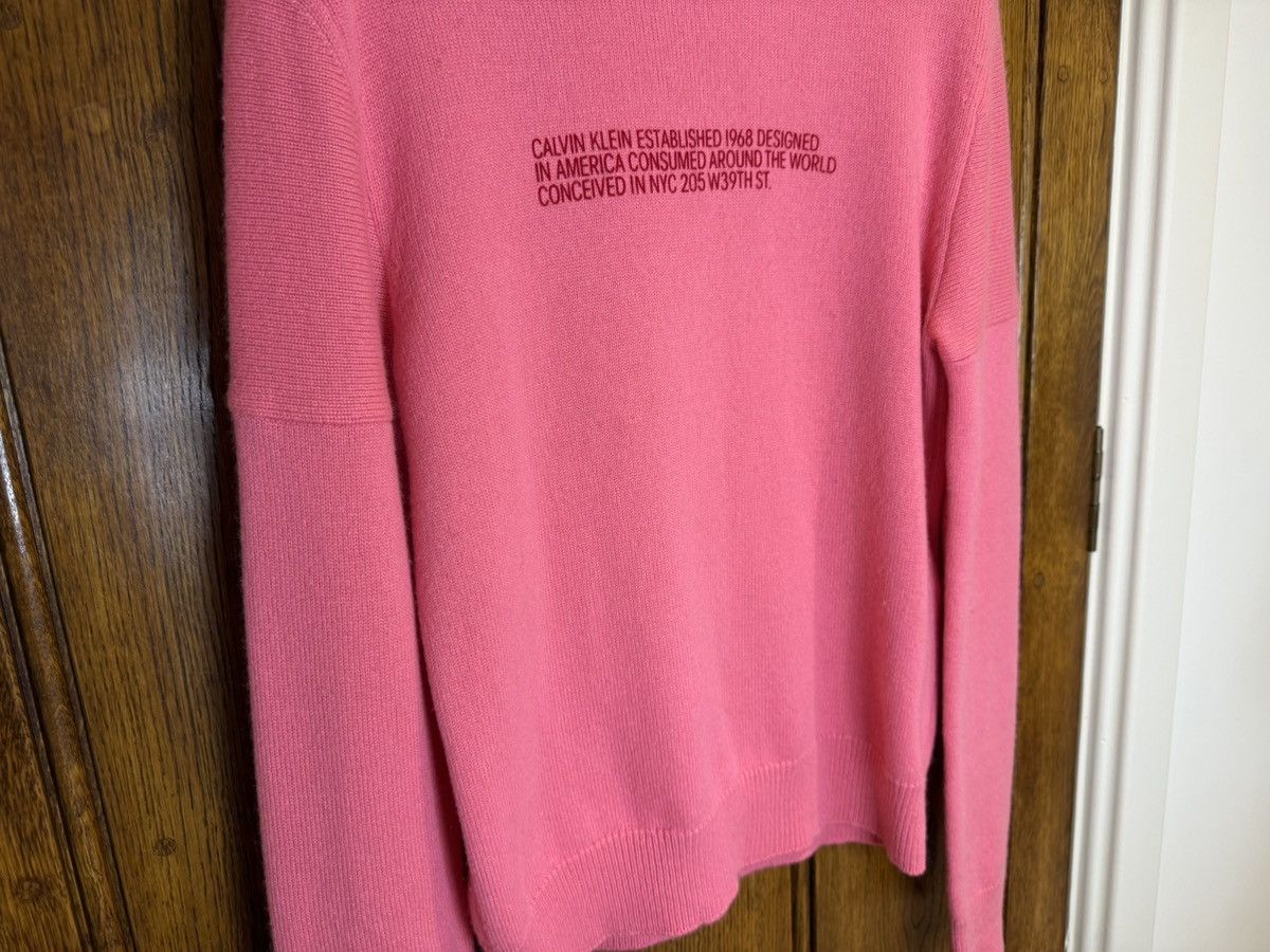 Calvin Klein 205W39NYC SS18 Calvin Klein 205w39nyc Logo pink cashmere sweater raf Size US XS / EU 42 / 0 - 8 Thumbnail