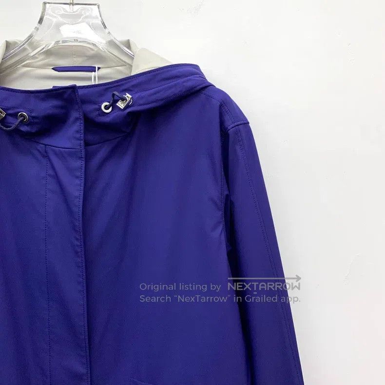 Loro Piana Loro Piana Purple Blue Hooded Nylon Zip-Up Jacket Size S / US 4 / IT 40 - 3 Thumbnail