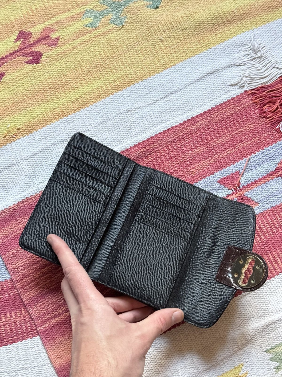 DKNY Vintage 90’s DKNY y2k Monogram Leather Wallet Size ONE SIZE - 4 Thumbnail