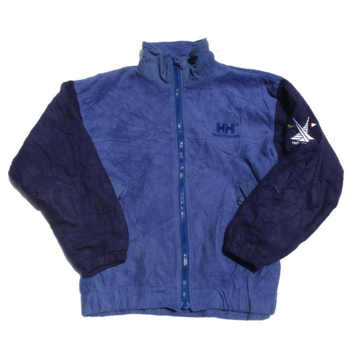 Helly Hansen × Vintage vintage Helly hansen great polar fleece navy blue jacket out Size US M / EU 48-50 / 2 - 1 Thumbnail