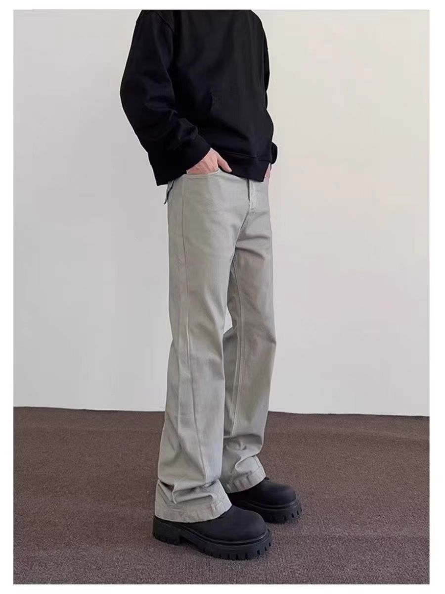 Japanese Brand × Jean High Street Dirty Gray Micro Flare Jeans Size US 34 / EU 50 - 4 Thumbnail