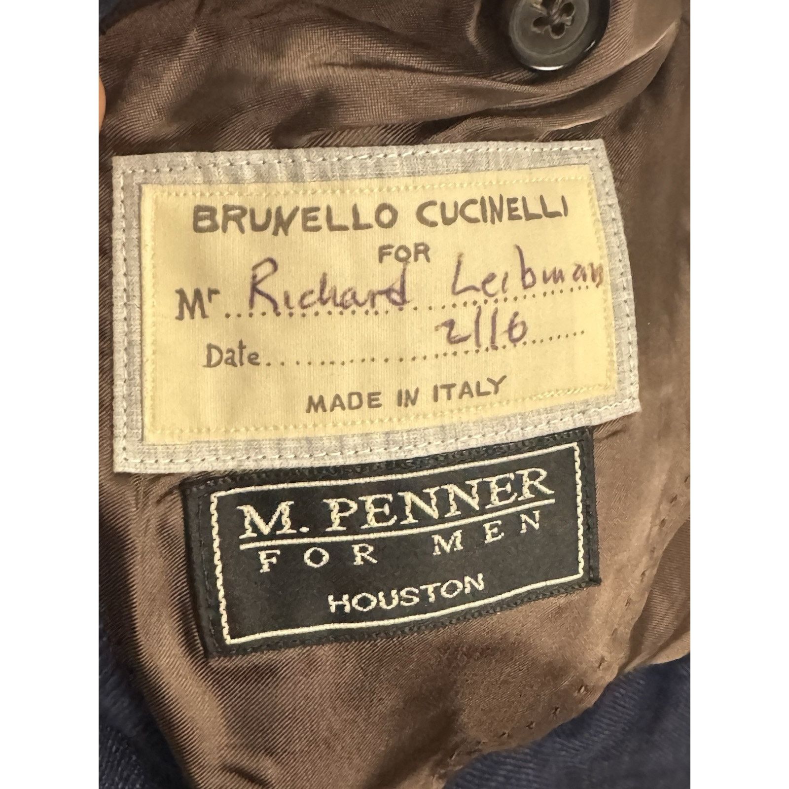 Brunello Cucinelli Brunello Cucinelli Navy Blue Plaid Sportcoat Blazer 54/ 42US Size 44R - 8 Thumbnail