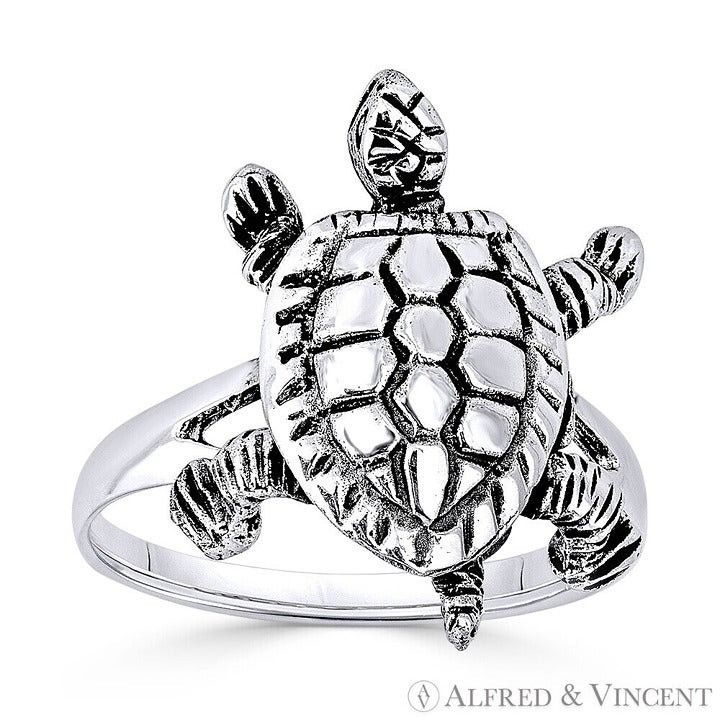 Other Tortoise Animal Charm Ring in .925 Sterling Silver Size 10 Size ONE SIZE - 1 Preview