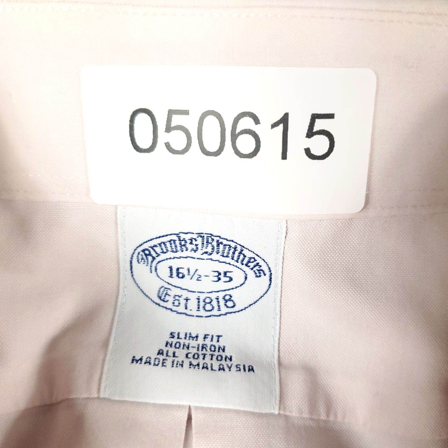 Brooks Brothers VINTAGE Brooks Brothers Shirt Mens 16.5 Pink Slim Fit Dress Button Up Long Sleeve Regular Size 16.5 Pink All Seasons Non-Iron Pockets Mens Size 42R - 8 Thumbnail