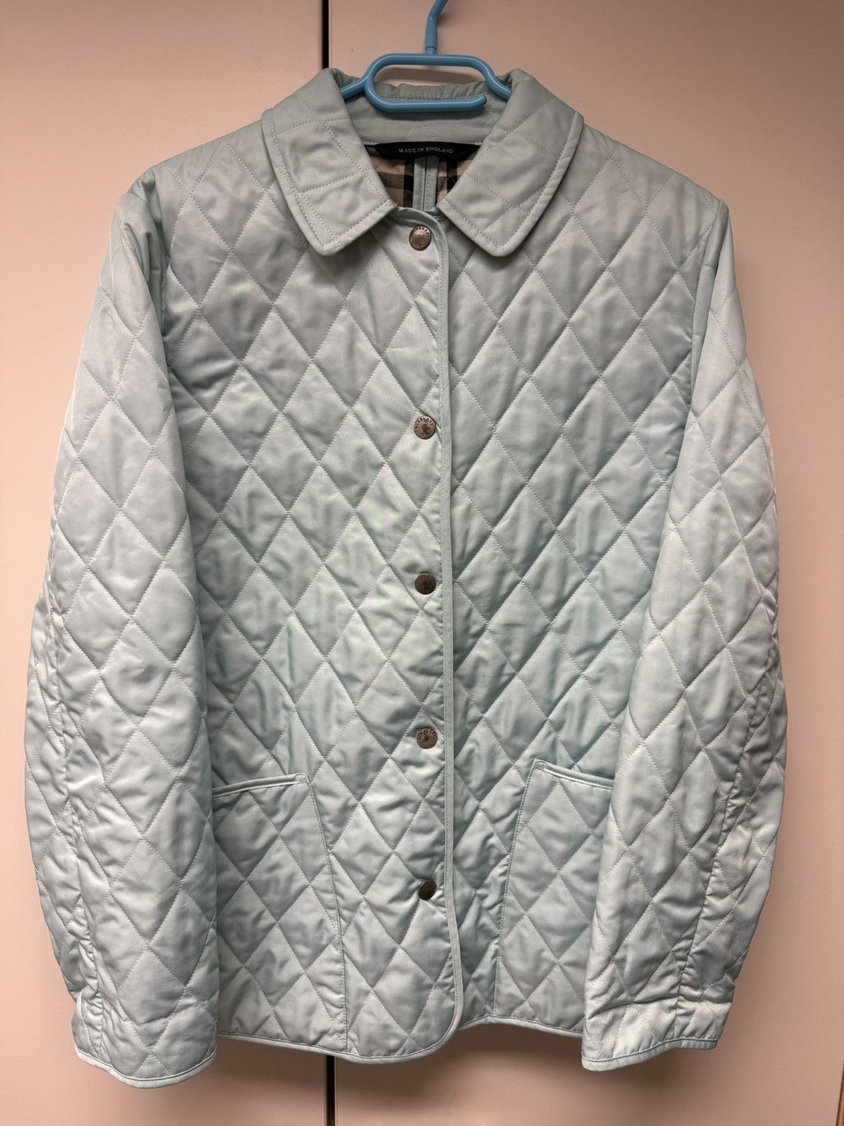 Burberry Classic Burberry Ladies Quilted Light Blue Jacket Size XS / US 0-2 / IT 36-38 - 2 Thumbnail