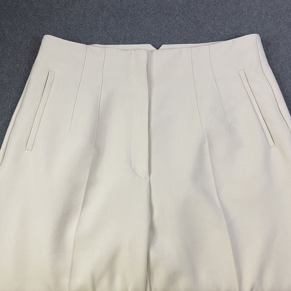 Zara Zara High Waist Trousers Dress Pants Womens XXL Beige EUC Size 34" / US 12 / IT 48 - 3 Thumbnail