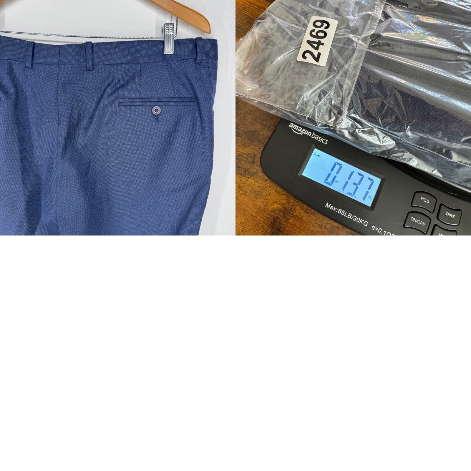 Ted Baker Ted Baker London Mens 37R Navy Blue 100% Wool Micro Pattern Dress Pants TBT4001 Size US 37 - 8 Thumbnail