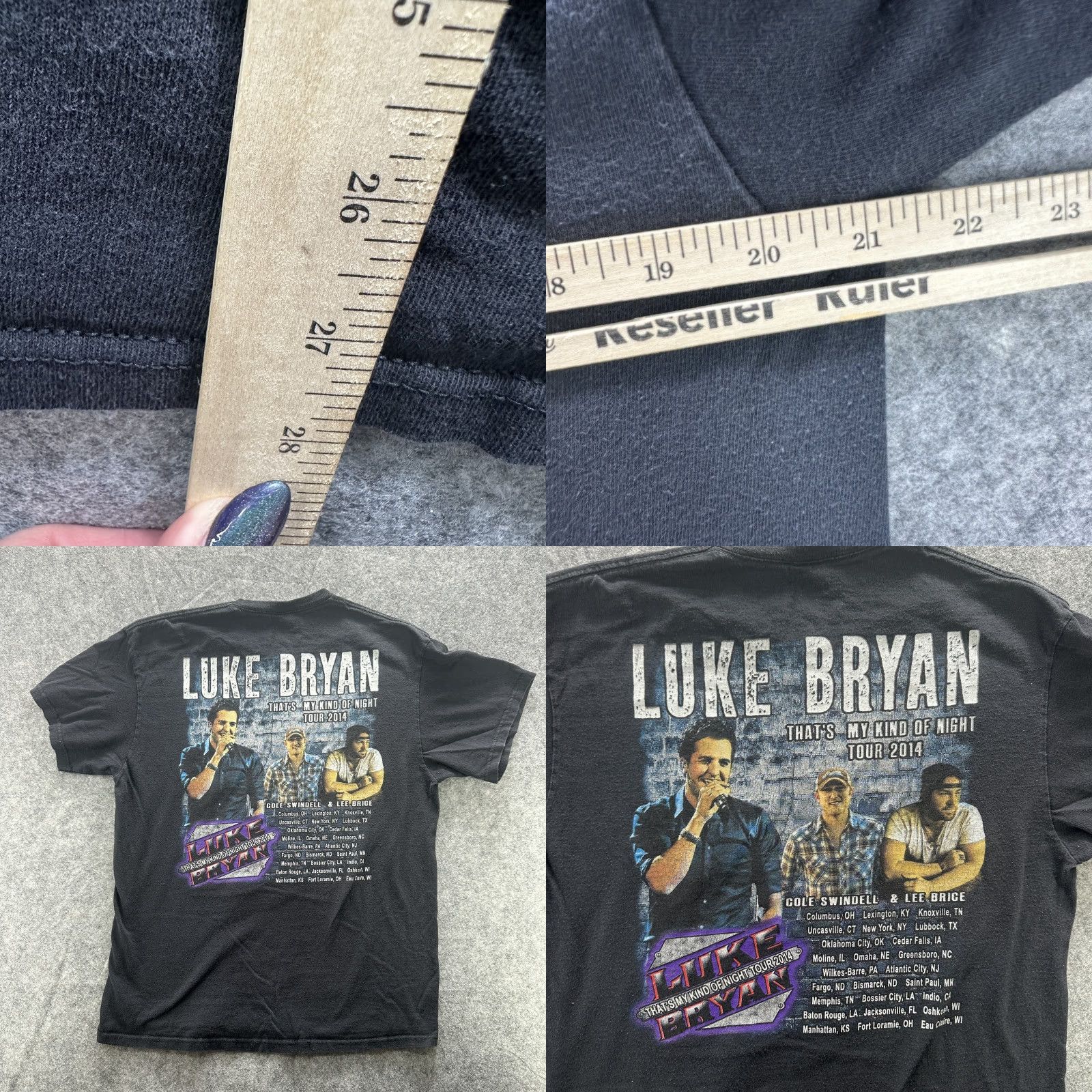 Delta Luke Bryan Shirt Black Mens Large 2014 Tour Country Concert Band Tee Delta Size US L / EU 52-54 / 3 - 8 Thumbnail