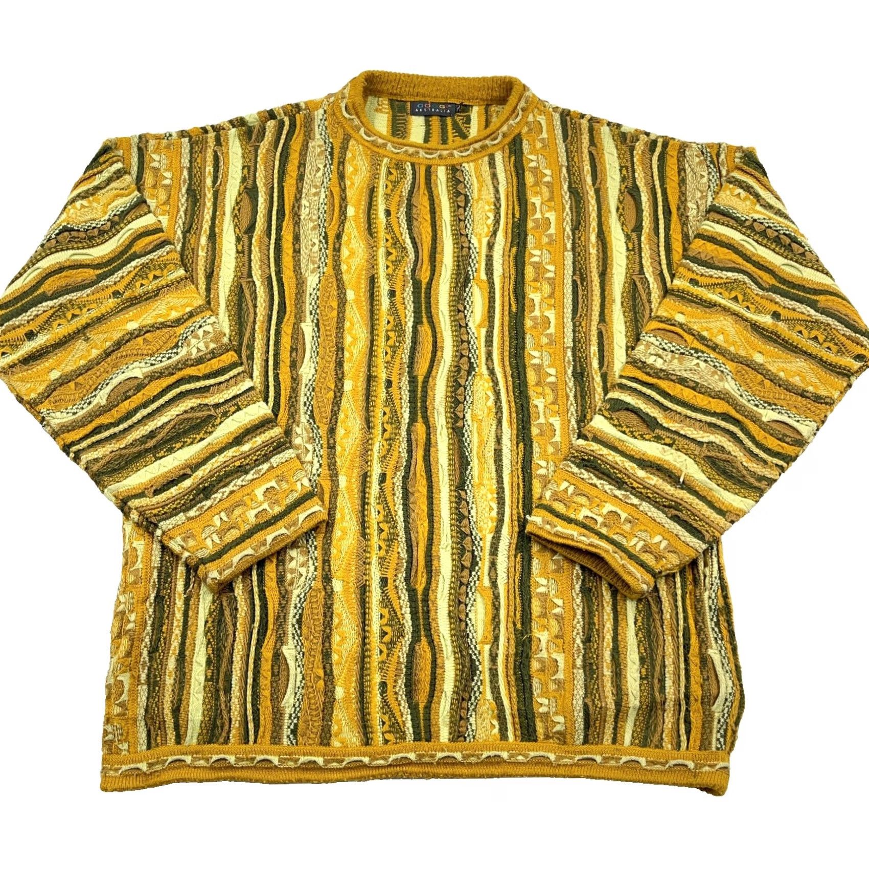 Coogi VINTAGE COOGI Sweater Men XL Yellow 3D Knit Textured Biggie Cosby Grandpa 90s Shirt Men XL Yellow Hip Hop 90s Mens Size US XL / EU 56 / 4 - 2 Thumbnail
