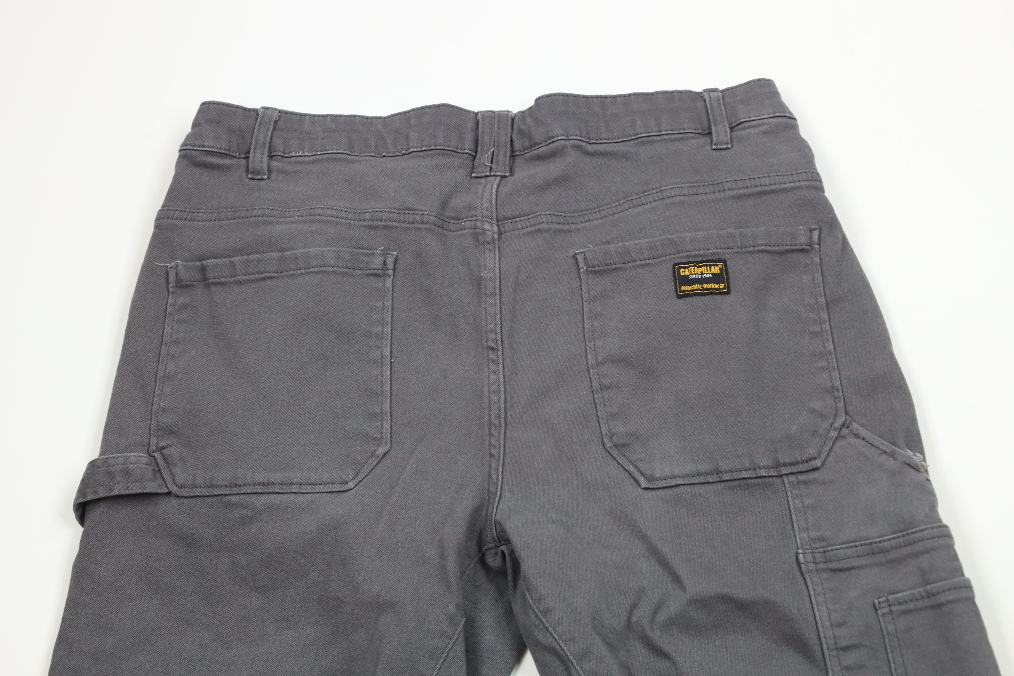 Caterpillar × Vintage Vintage Y2K Cat Caterpillar Double Knee Dungaree Pants Gray Size US 38 / EU 54 - 8 Thumbnail