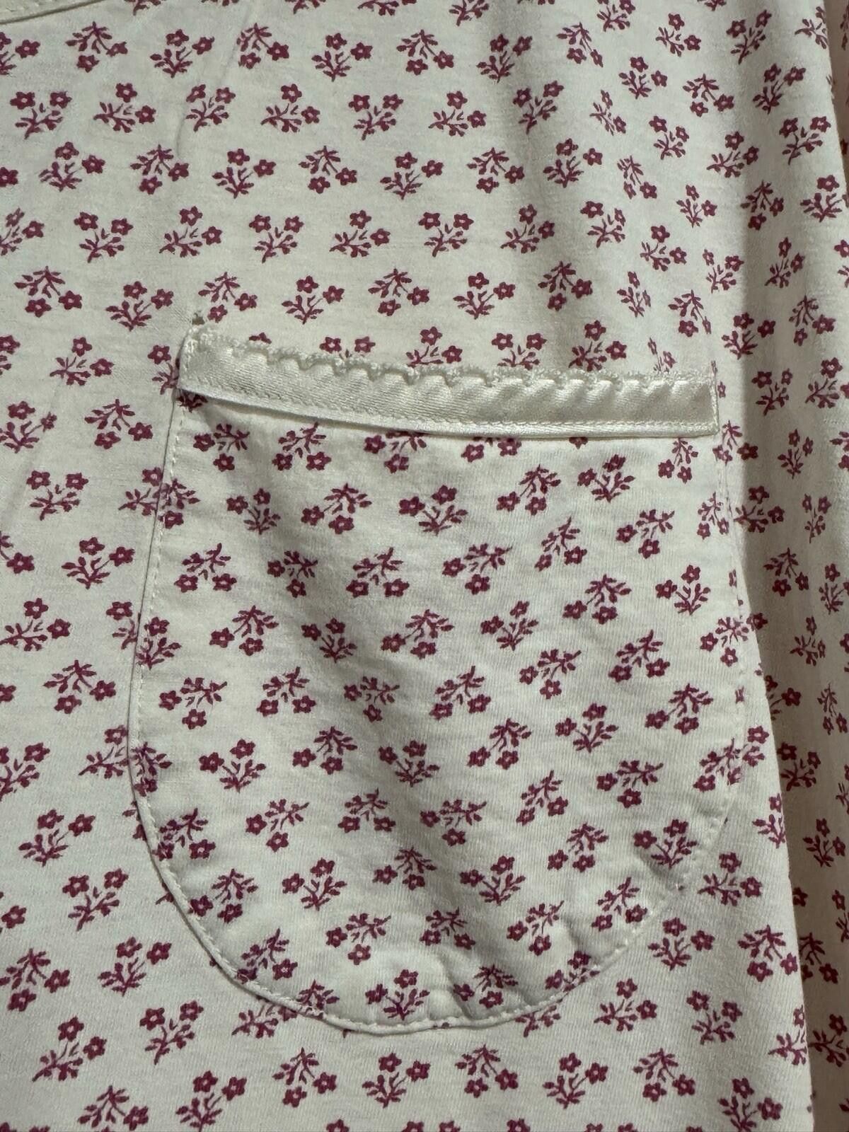 Koman Vintage Komar Floral Nightgown 100% Cotton 3/4 Sleeve Dress Size ONE SIZE - 4 Thumbnail