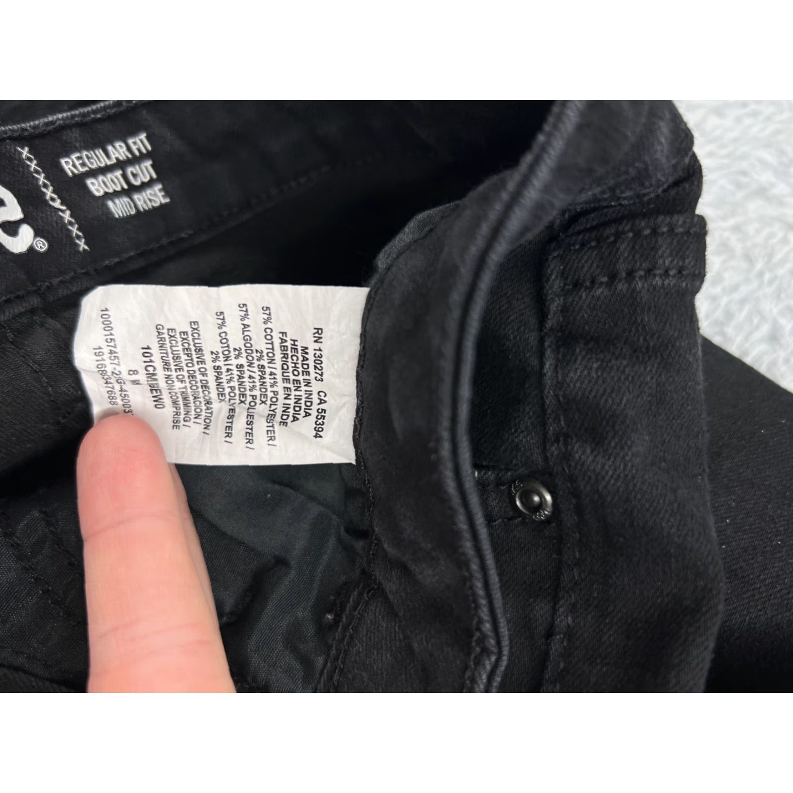 Lee Lee Jeans Womens 8 Black Denim Bootcut Western Mid Cotton Blend Size 30" / US 8 / IT 44 - 7 Thumbnail