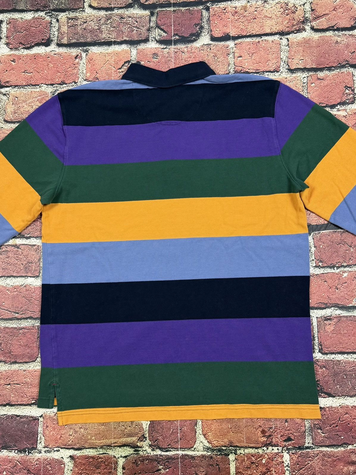 Brooks Brothers Brooks Brothers Long Sleeve Polo Striped Color-Block Rugby Size US XL / EU 56 / 4 - 4 Thumbnail