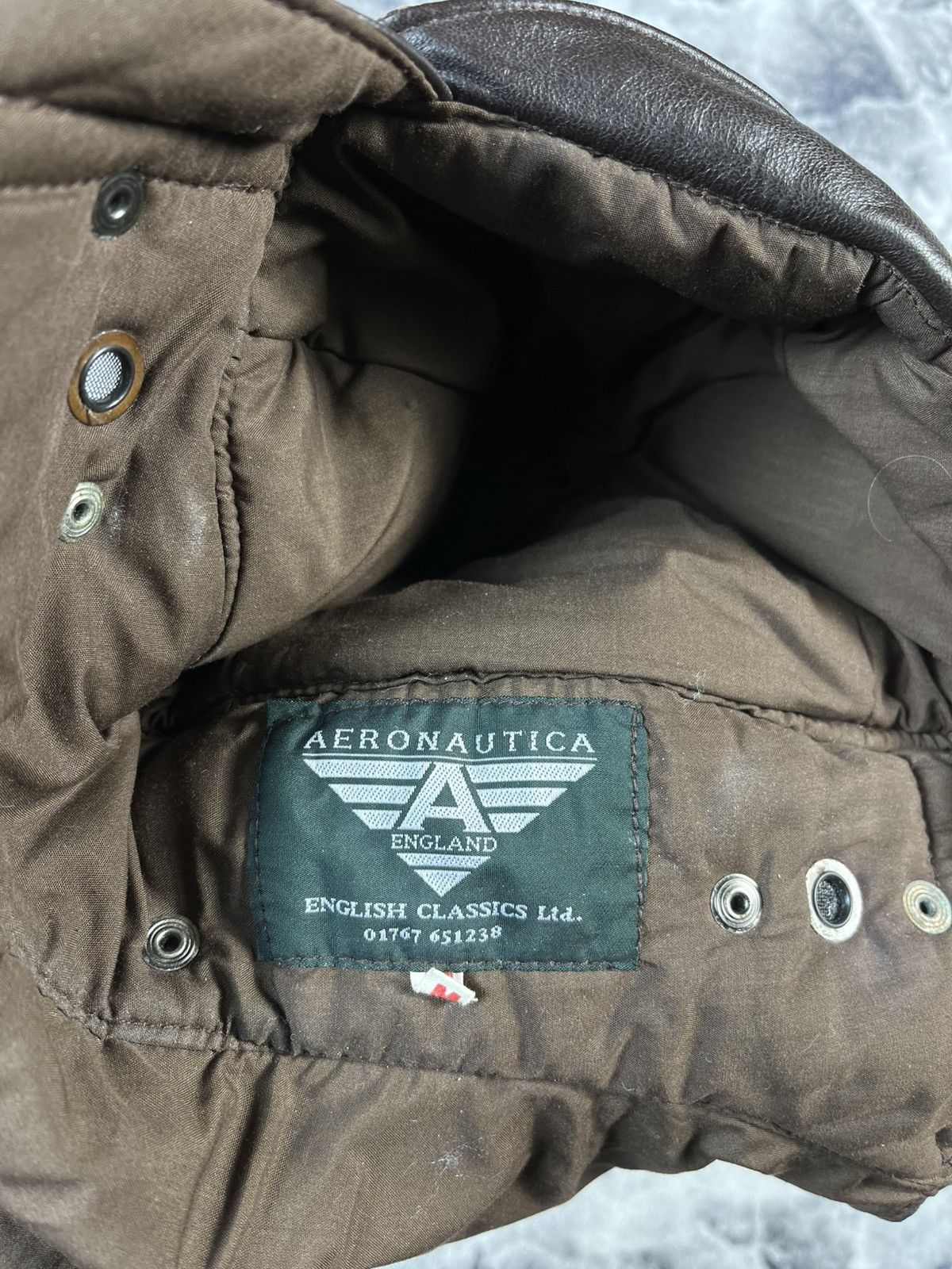 Aeronautica Militare Aeronautica England Leather Aviator Hat Brown Size M Size ONE SIZE - 12 Thumbnail