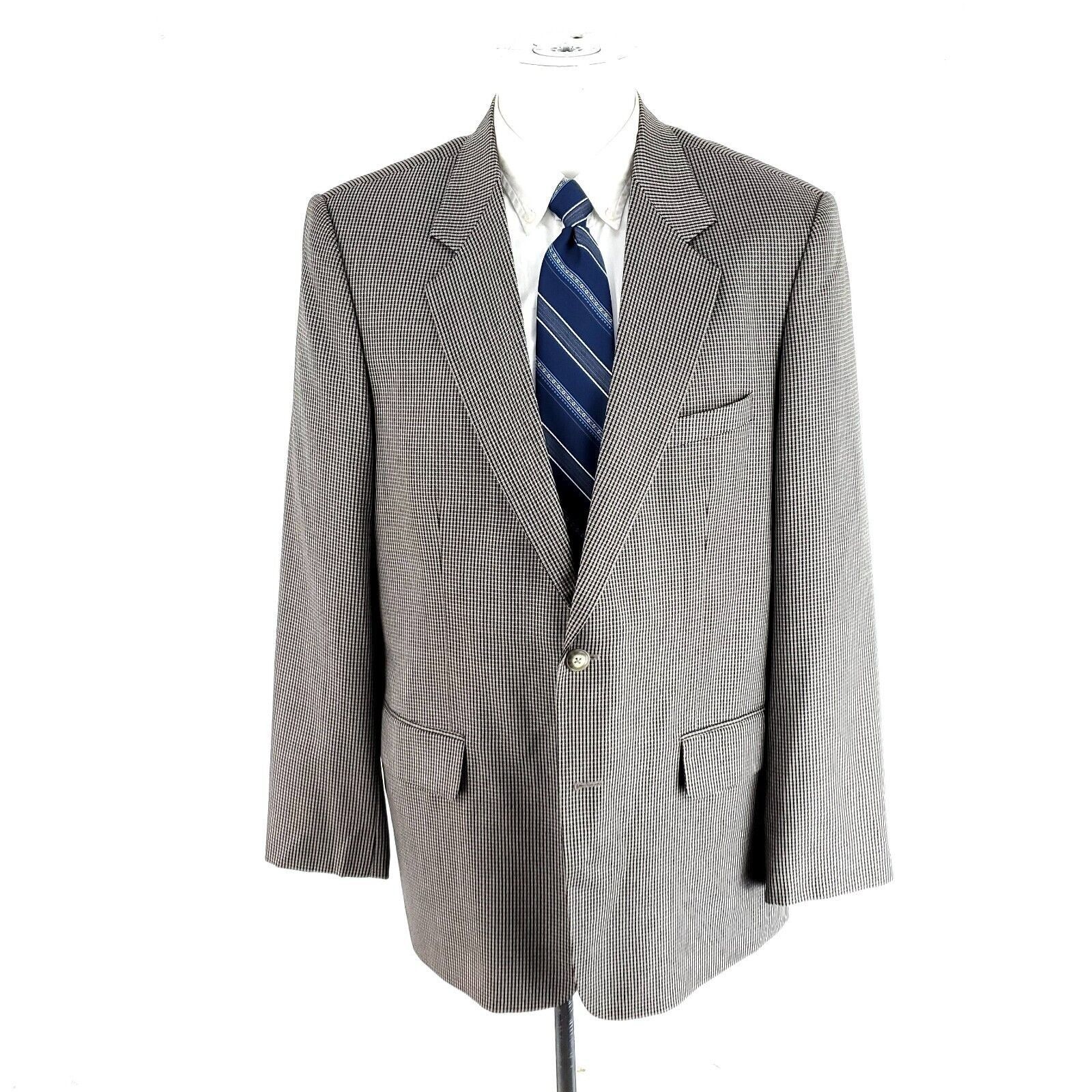 Vitale Barberis Canonico Vitale Barberis Canonico Wool 2 Button Sport Coat 42R Black Size 42R - 3 Thumbnail