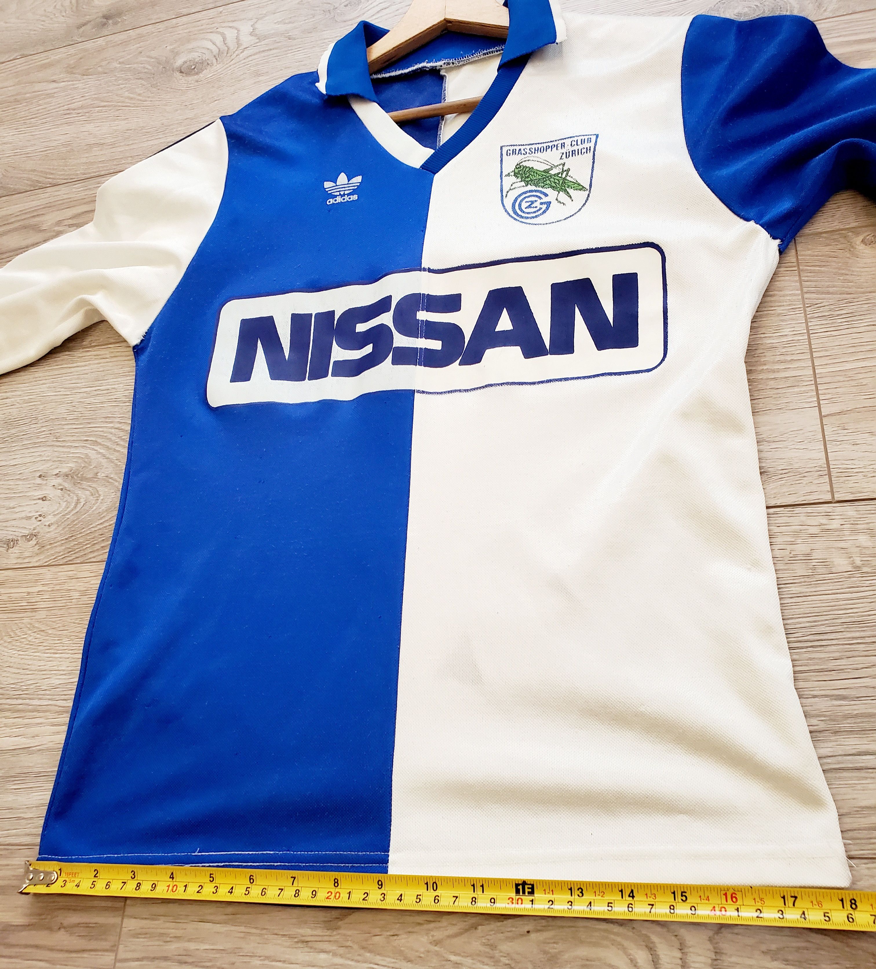 Vintage Adidas Grasshoppers Club Zurich 90s Home Long Sleeve S Size US S / EU 44-46 / 1 - 10 Thumbnail