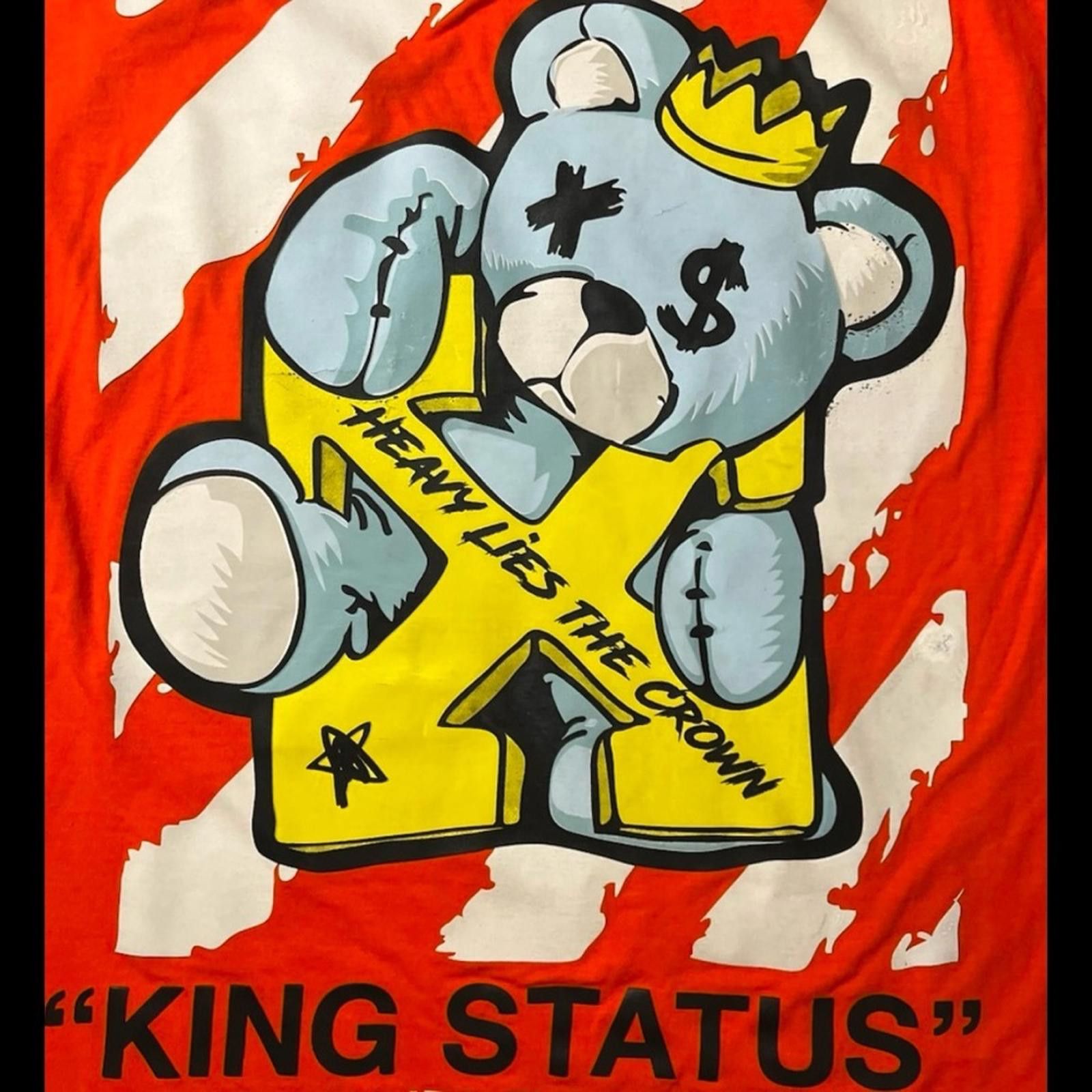 Restricted RGSTR King Status Bear Graphic Tee Orange 3XL Streetwear Size US XXL / EU 58 / 5 - 4 Thumbnail