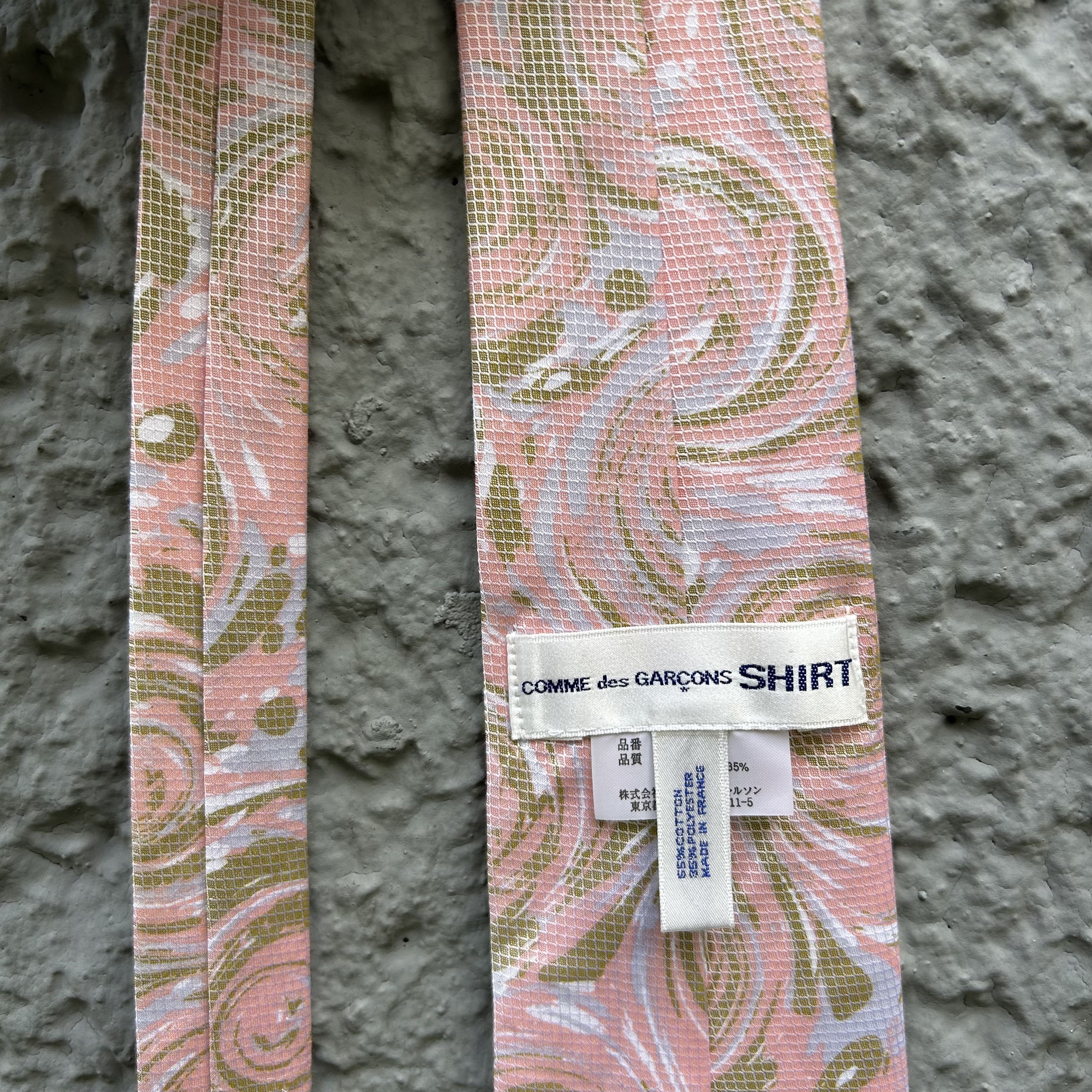 Comme des Garcons SHIRT CDG Shirt Patterned Pink Shirt Button Up with Matching Tie Size US S / EU 44-46 / 1 - 8 Thumbnail