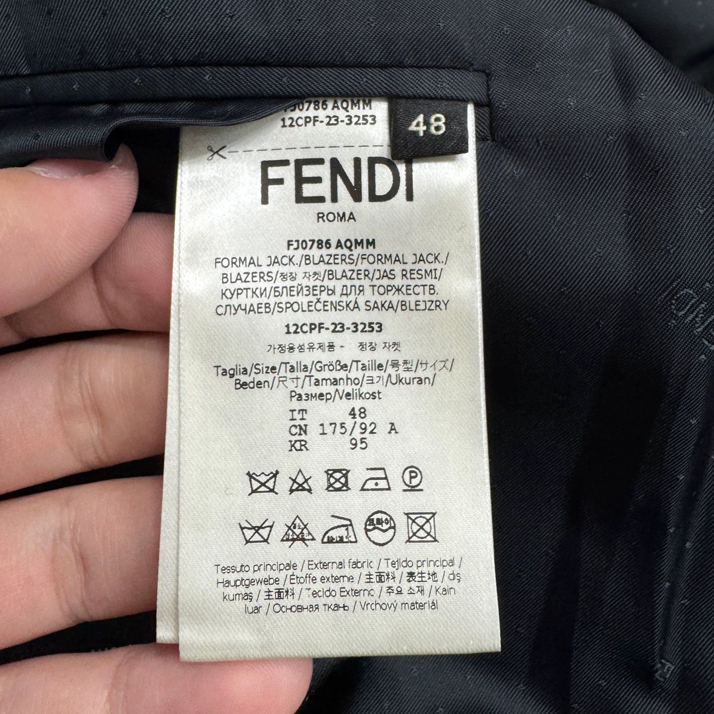 Fendi Fendi Handmade Wool Blazer 48 Size 48R - 3 Thumbnail