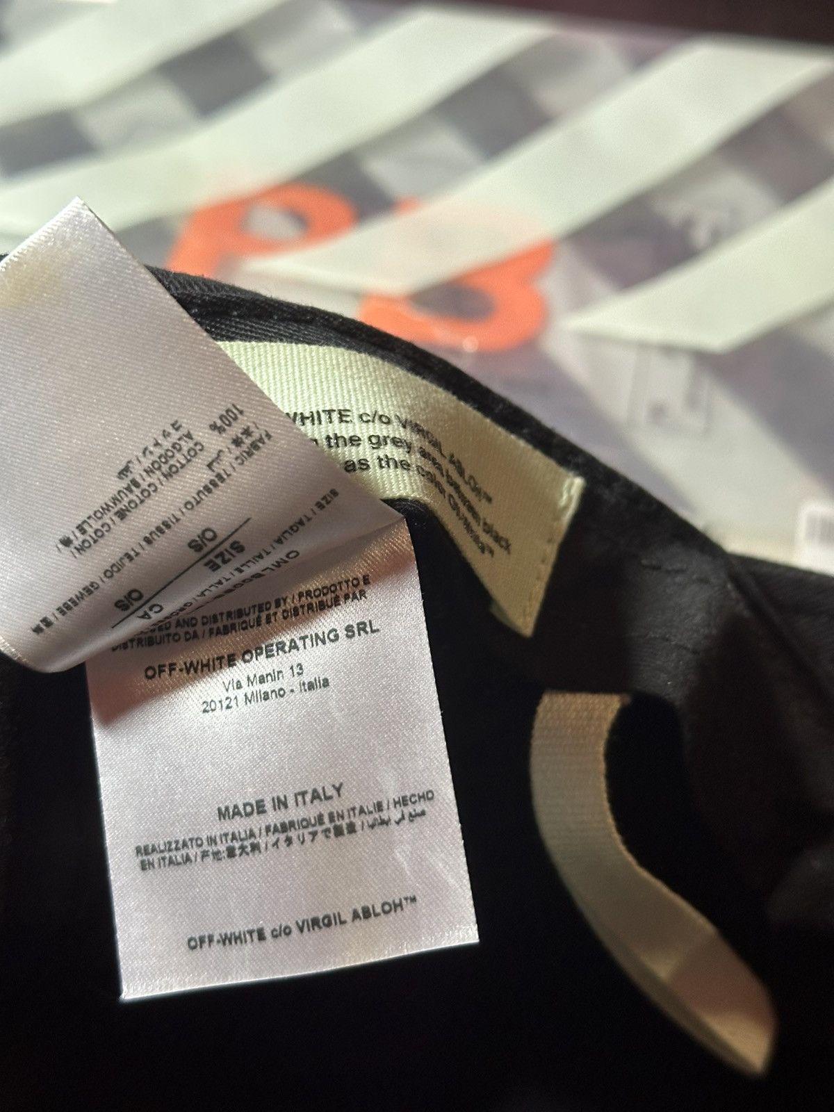 Off-White Off-White Fire Tape Hat Size ONE SIZE - 6 Thumbnail