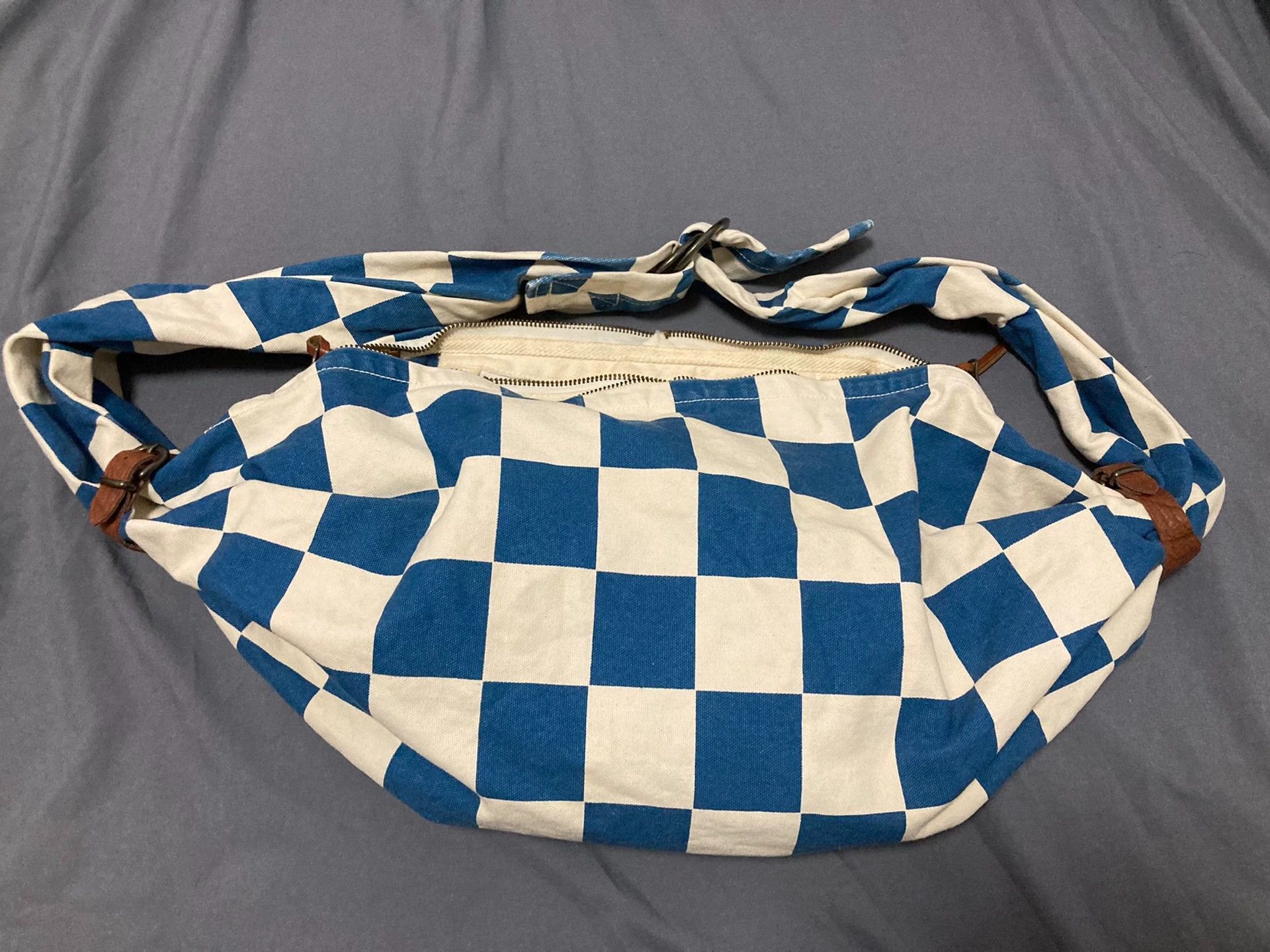 Kapital kapital Stray bag blue and white checkerboard-2508 Size ONE SIZE - 1 Thumbnail