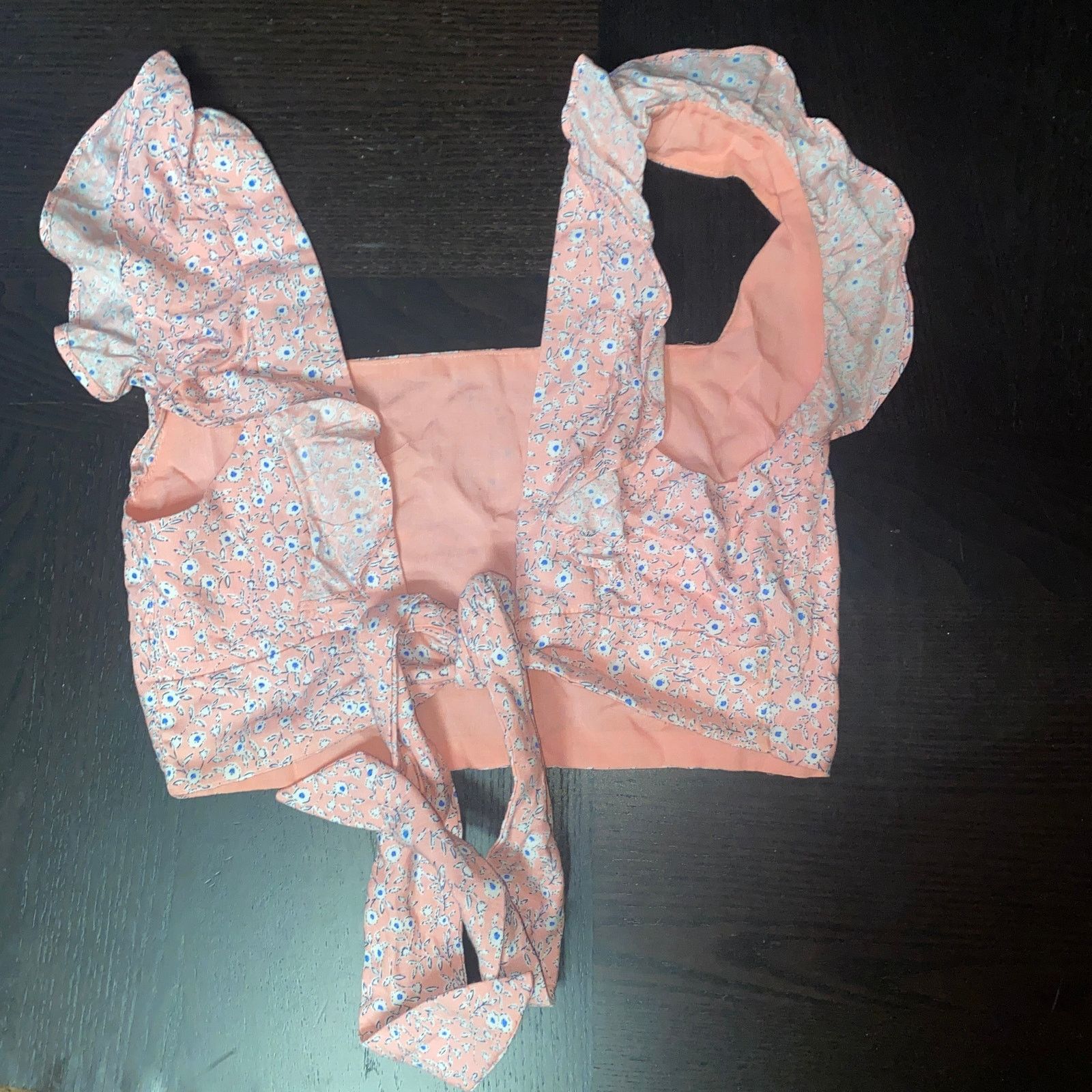 Other Sundae Muse Pink Floral Ruffled Sleeveless Tie Back Top 6 Size M / US 6-8 / IT 42-44 - 5 Thumbnail