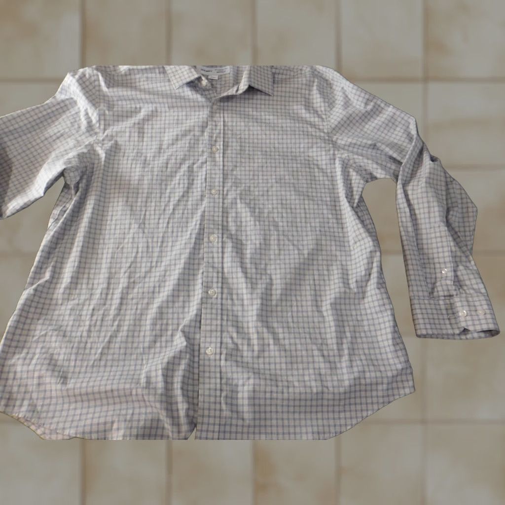 Old Navy Old Navy Mens Shirt 2XL Blue Plaid Slim Fit Button-Up Non-Iron Long Sleeve Size US XXL / EU 58 / 5 - 1 Thumbnail