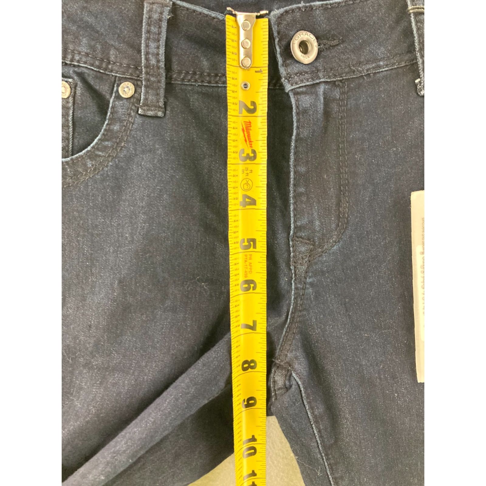 Grace in LA Grace In LA Bootcut Jeans Women 29x30 Blue Low Rise Stretch Denim with Embroidery and Rhinestones Size 29" - 4 Thumbnail
