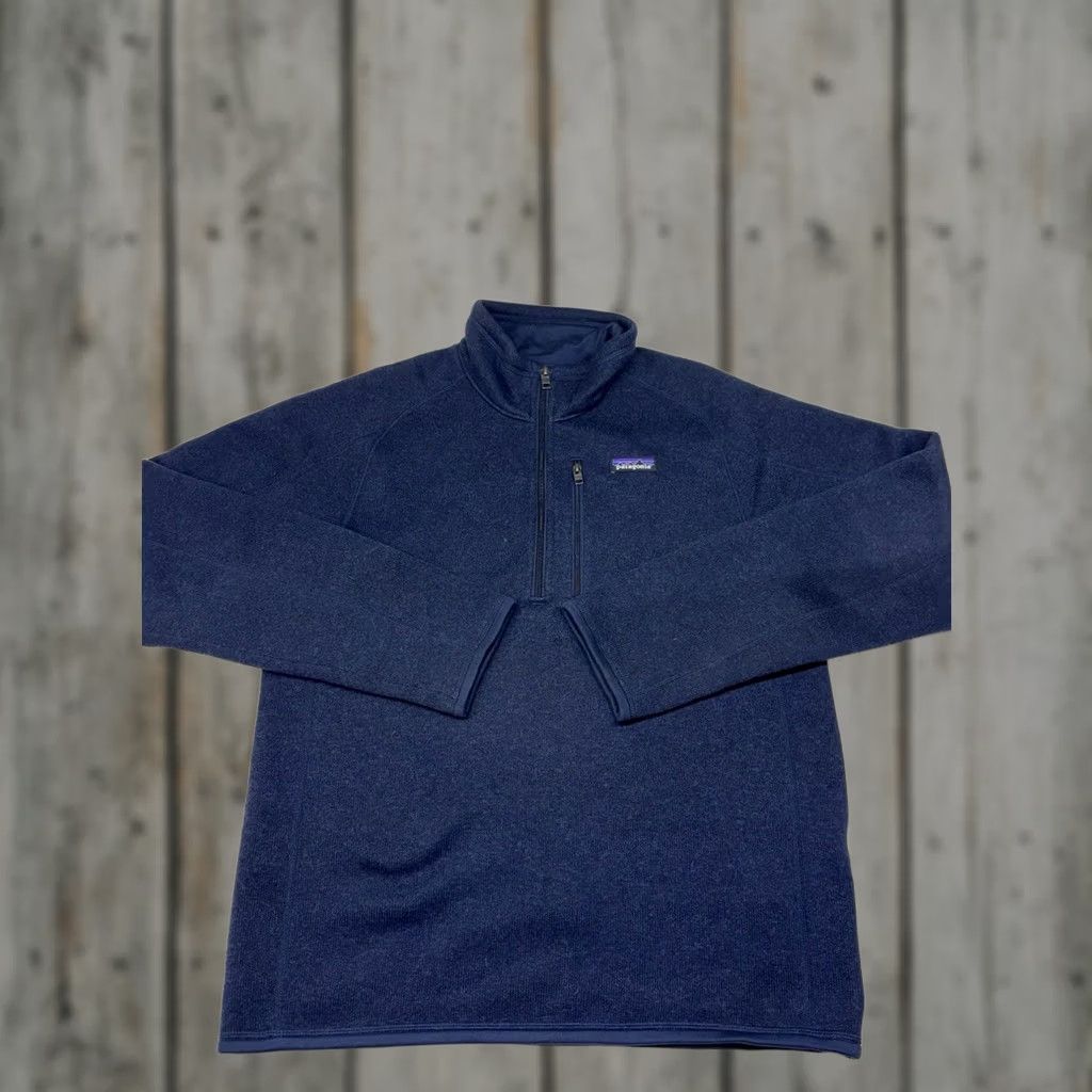 Patagonia Patagonia Better Sweater 1/4 Zip Blue Green Preppy Mens M Subtle Logo Embroidered Fleece Pullover Sweater Size US M / EU 48-50 / 2 - 1 Thumbnail