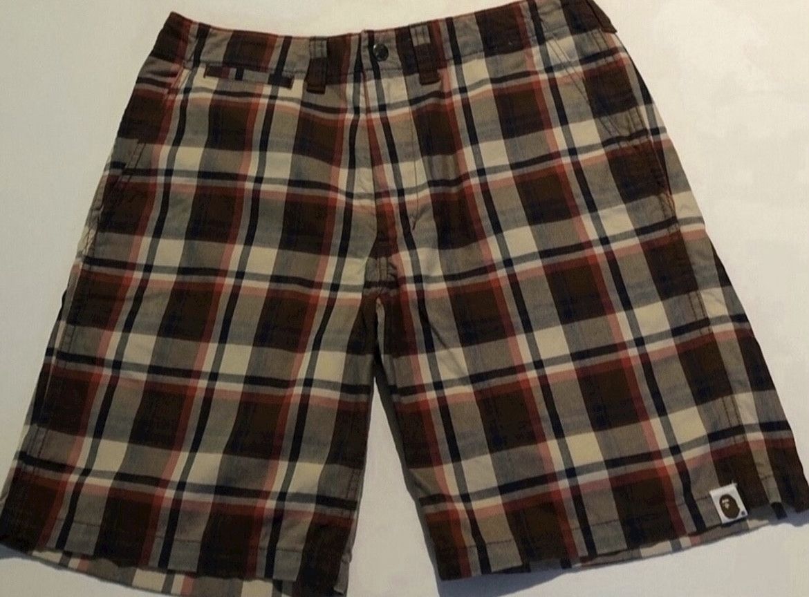 Bape Bape plaid shorts Size US 32 / EU 48 - 2 Thumbnail
