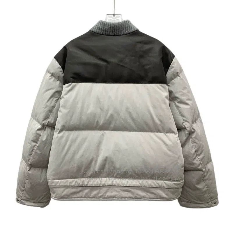 Hermes Hermes Grey Patch Collar Zipper Long Sleeve Down Jacket Size US L / EU 52-54 / 3 - 2 Thumbnail