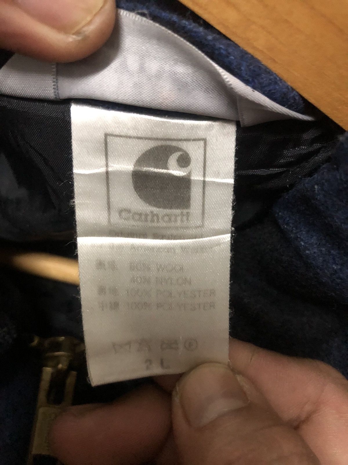 Carhartt Carhatt wool jacket wool BLU check 05055 842 Size US XL / EU 56 / 4 - 4 Thumbnail