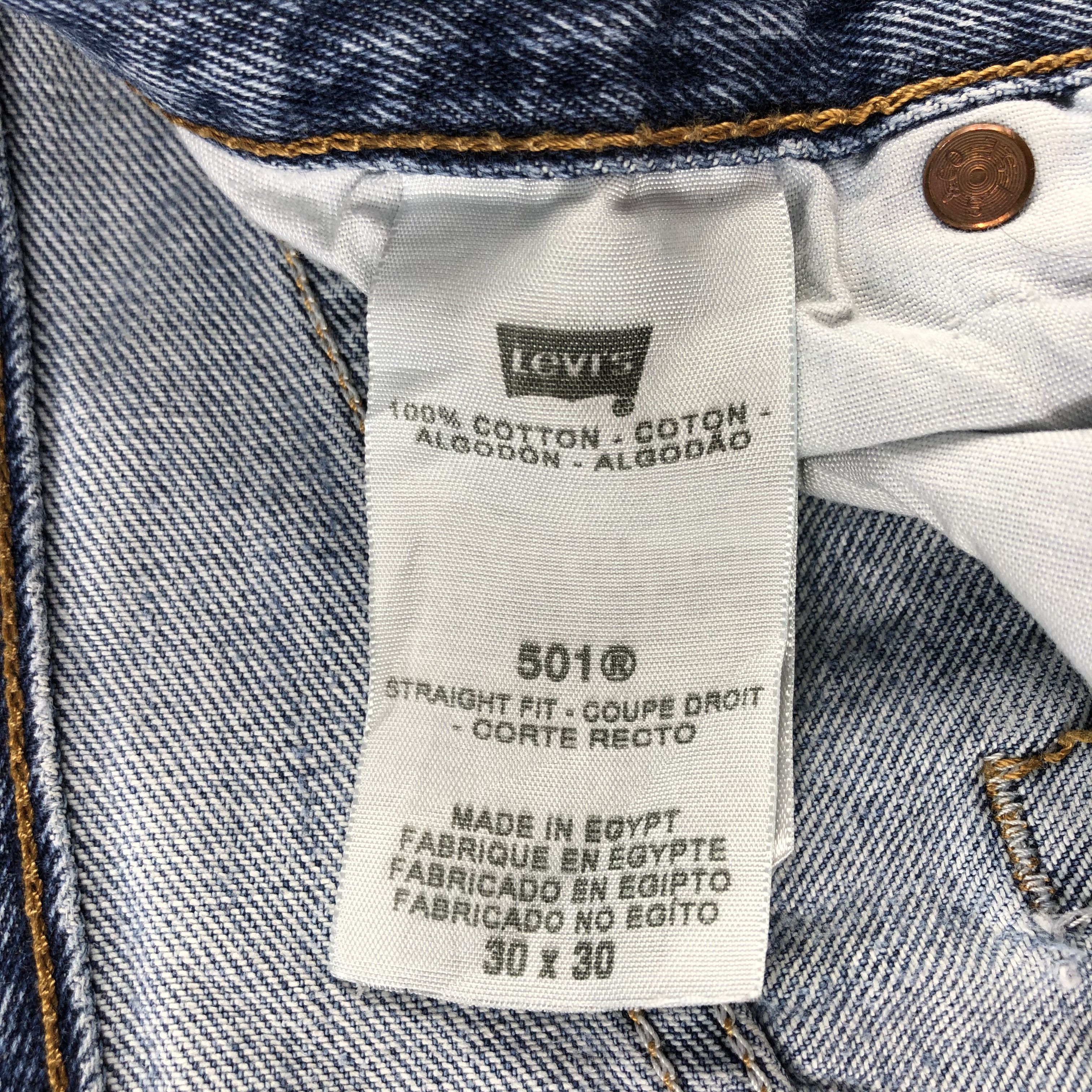 Levi's Vintage Blue Wash Levis 501 Jeans-JM3043 Size US 30 / EU 46 - 12 Thumbnail