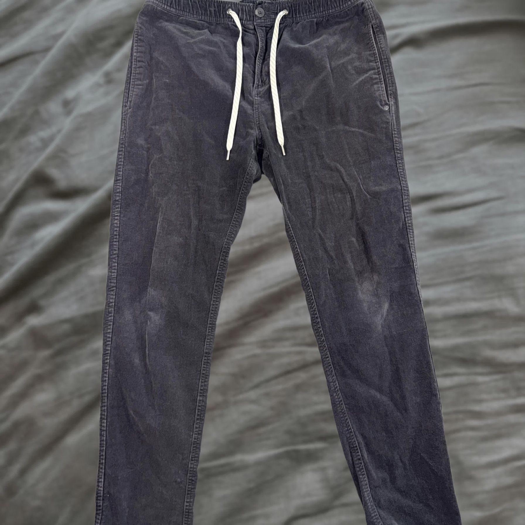 Vuori Vuori Pants Mens Large Gray Corduroy Elastic Waist Drawstring Stretch V440 Size US 33 - 1 Thumbnail