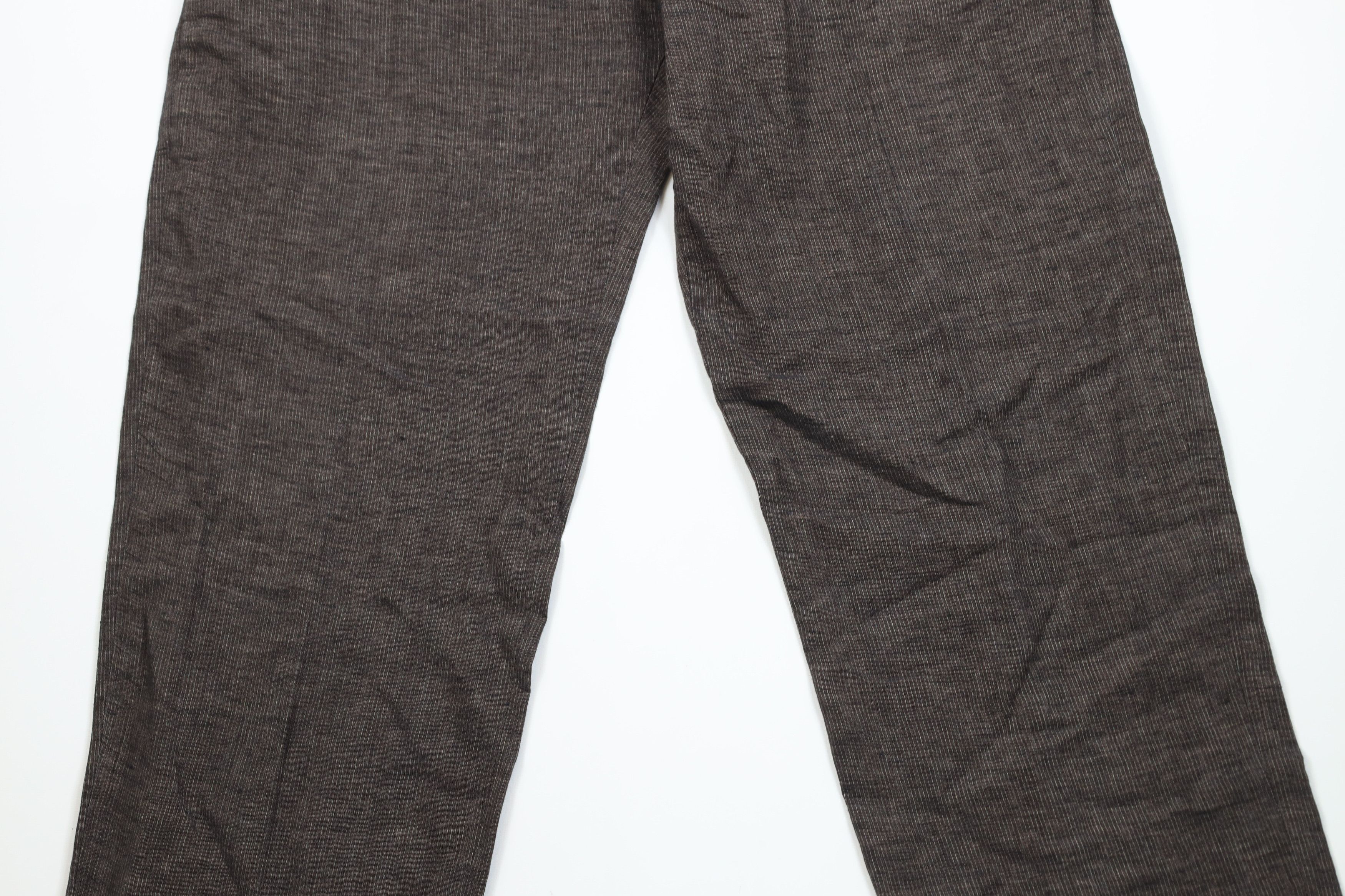 Banana Republic Vintage Y2K Banana Republic Linen Pinstriped Wide Leg Pants Size US 34 / EU 50 - 3 Thumbnail