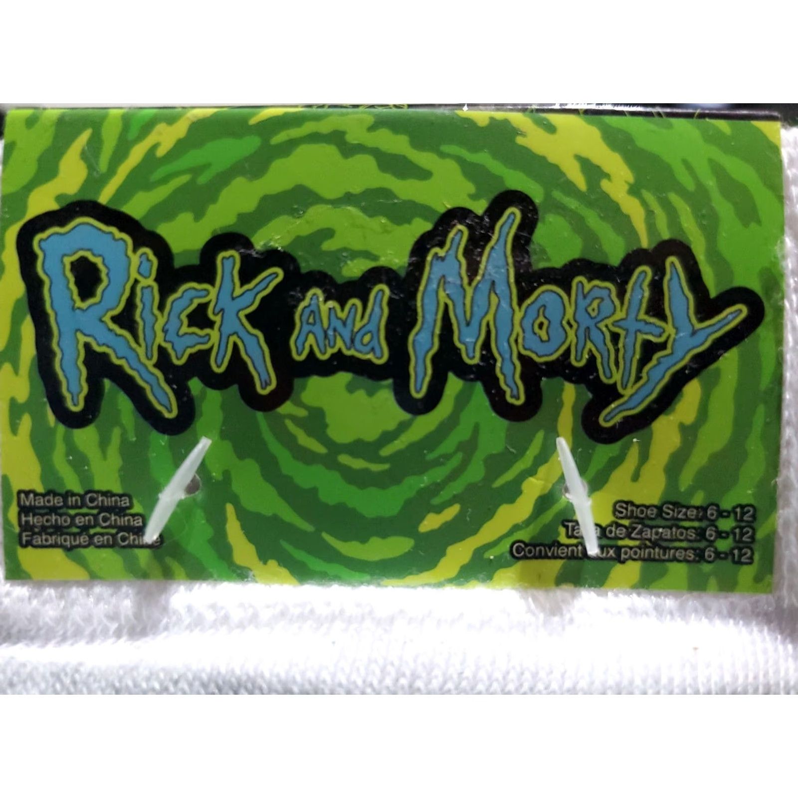 Swims Adult Swim Rick and Morty Striped Socks 2 Pairs Unisex Adults 6-12 Crew Socks White Size ONE SIZE - 5 Thumbnail