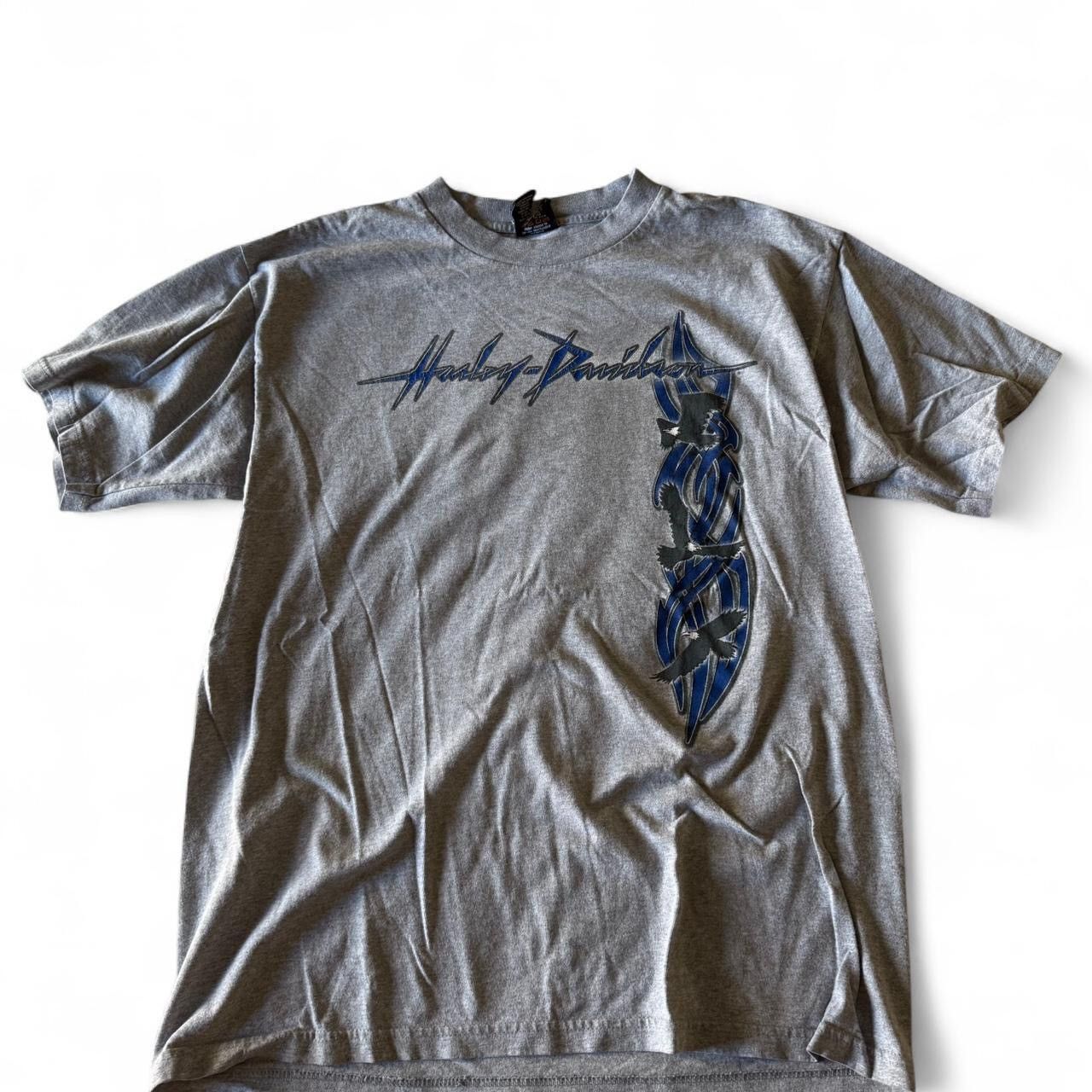 Harley Davidson Harley Davidson Motors Vintage Grey and Blue Tee Size US L / EU 52-54 / 3 - 1 Thumbnail