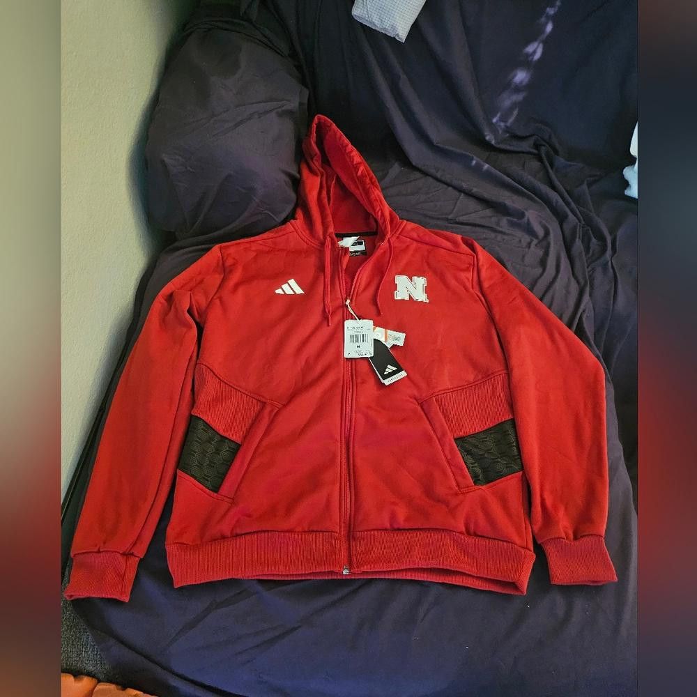 Adidas Adidas Nebraska Full Zip Knit Travel Jacket NWT Size US M / EU 48-50 / 2 - 1 Thumbnail