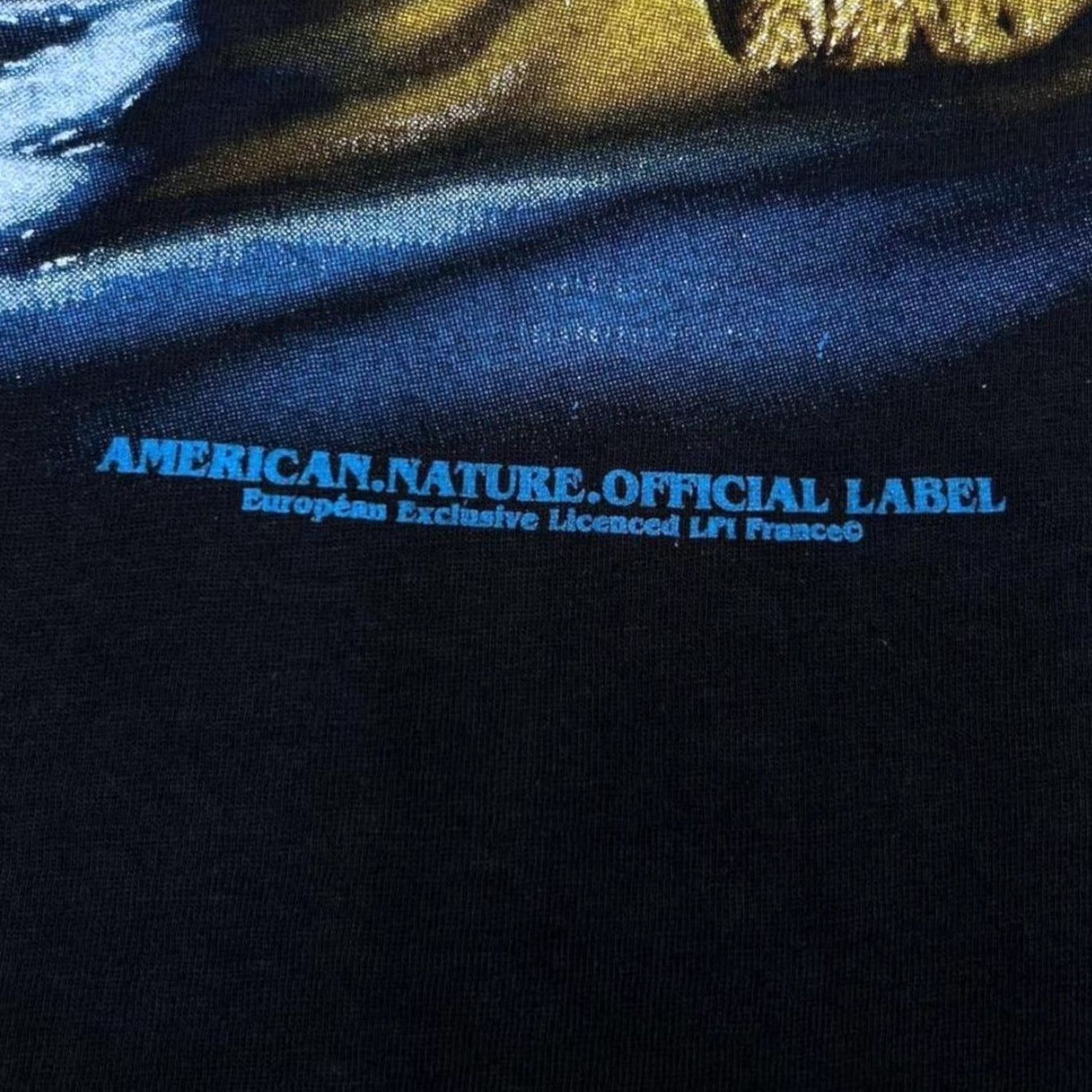 Vintage VINTAGE American Flag Tiger Cub Animal Nature Wildlife Graphic T-Shirt XL Black Mens Graphic Print 90s Tiger Cub familyofcats? Size US XL / EU 56 / 4 - 4 Thumbnail