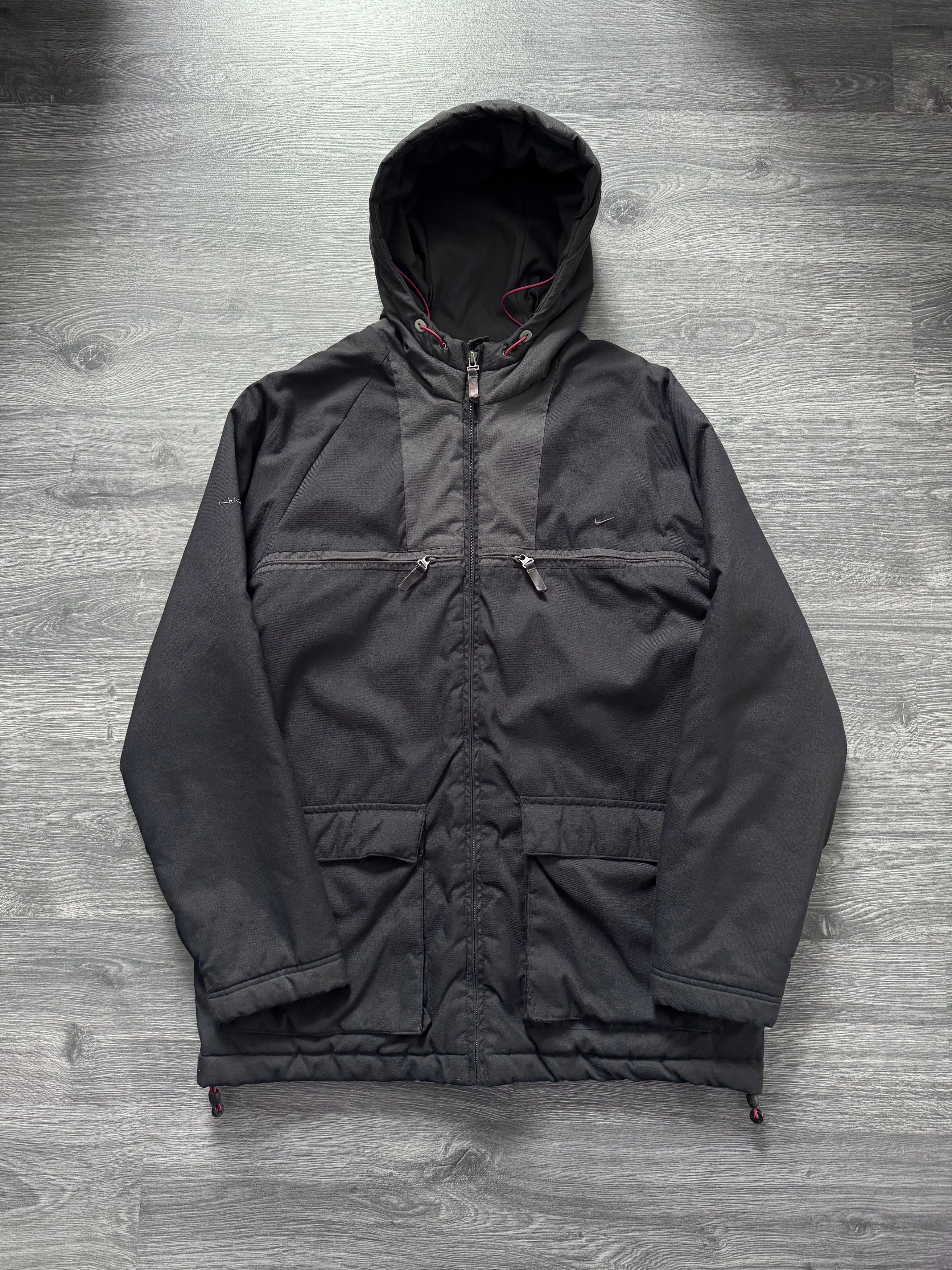 Nike Vintage Nike Swoosh Hooded Winted Jacket Y2K Drill Size US M / EU 48-50 / 2 - 3 Thumbnail