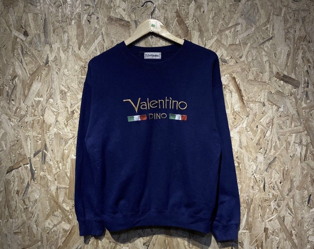 Valentino Vintage Dino Valentino sweatshirt big logo embroidered Size US S / EU 44-46 / 1 - 1 Thumbnail