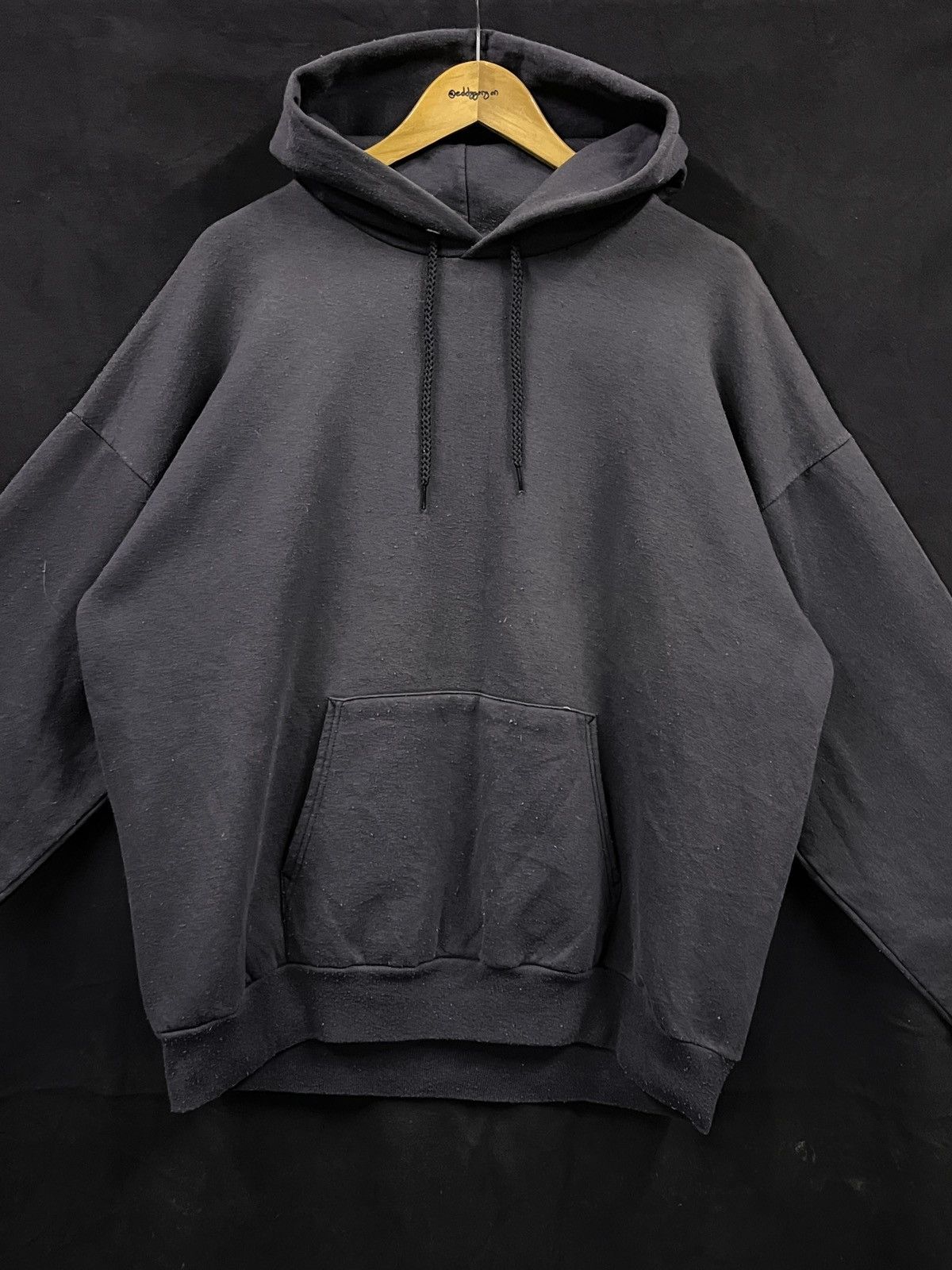 Vintage Vintage Hanes Black Lady Luck Hoodie Size US XL / EU 56 / 4 - 5 Thumbnail