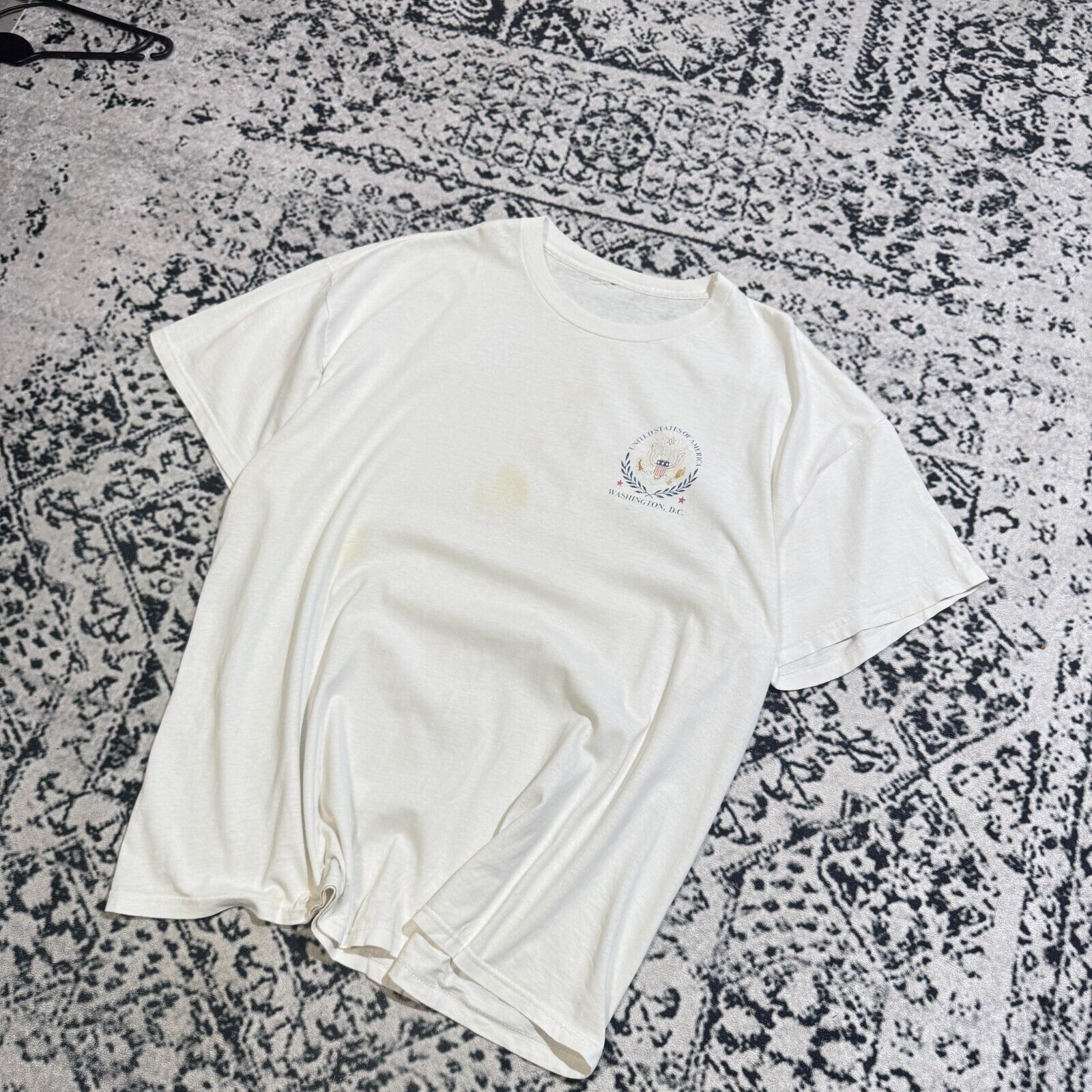 Vintage Vintage White Cotton T-Shirt Size XXL Y2K Washington DC USA Size US XXL / EU 58 / 5 - 2 Thumbnail