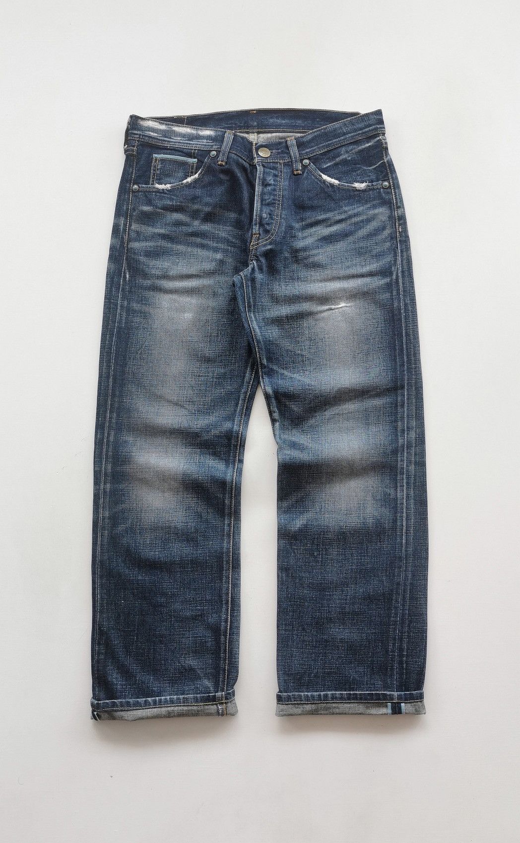 Levi's Levis LV705 Blue Selvedge Denim Jeans Size US 32 / EU 48 - 2 Thumbnail